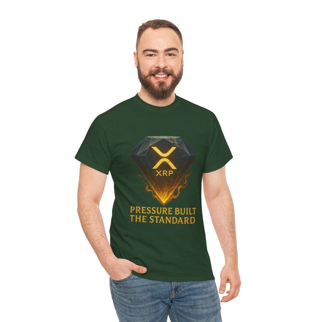 XRP Diamond Tee — "Pressure Built The Standard" Crypto Graphic T‑Shirt