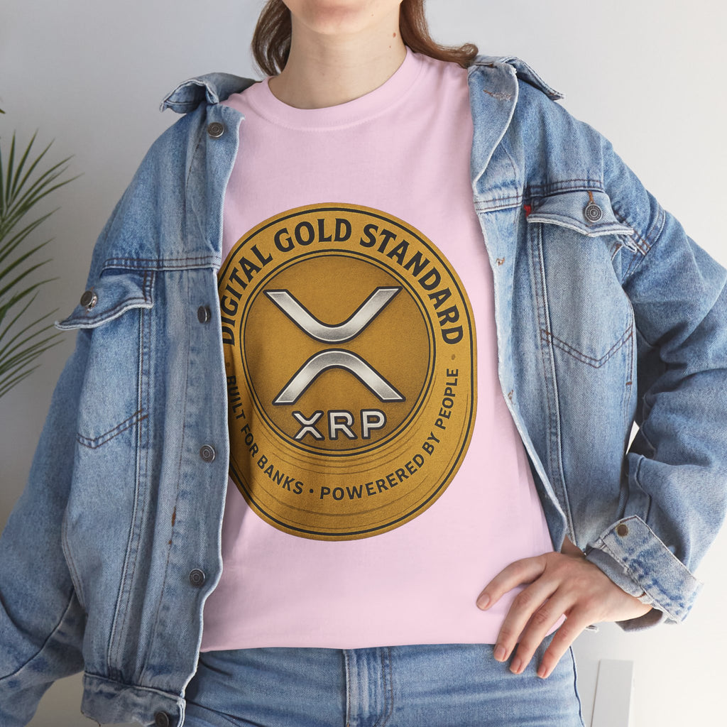 XRP Digital Gold Tee – Cryptocurrency Logo Shirt