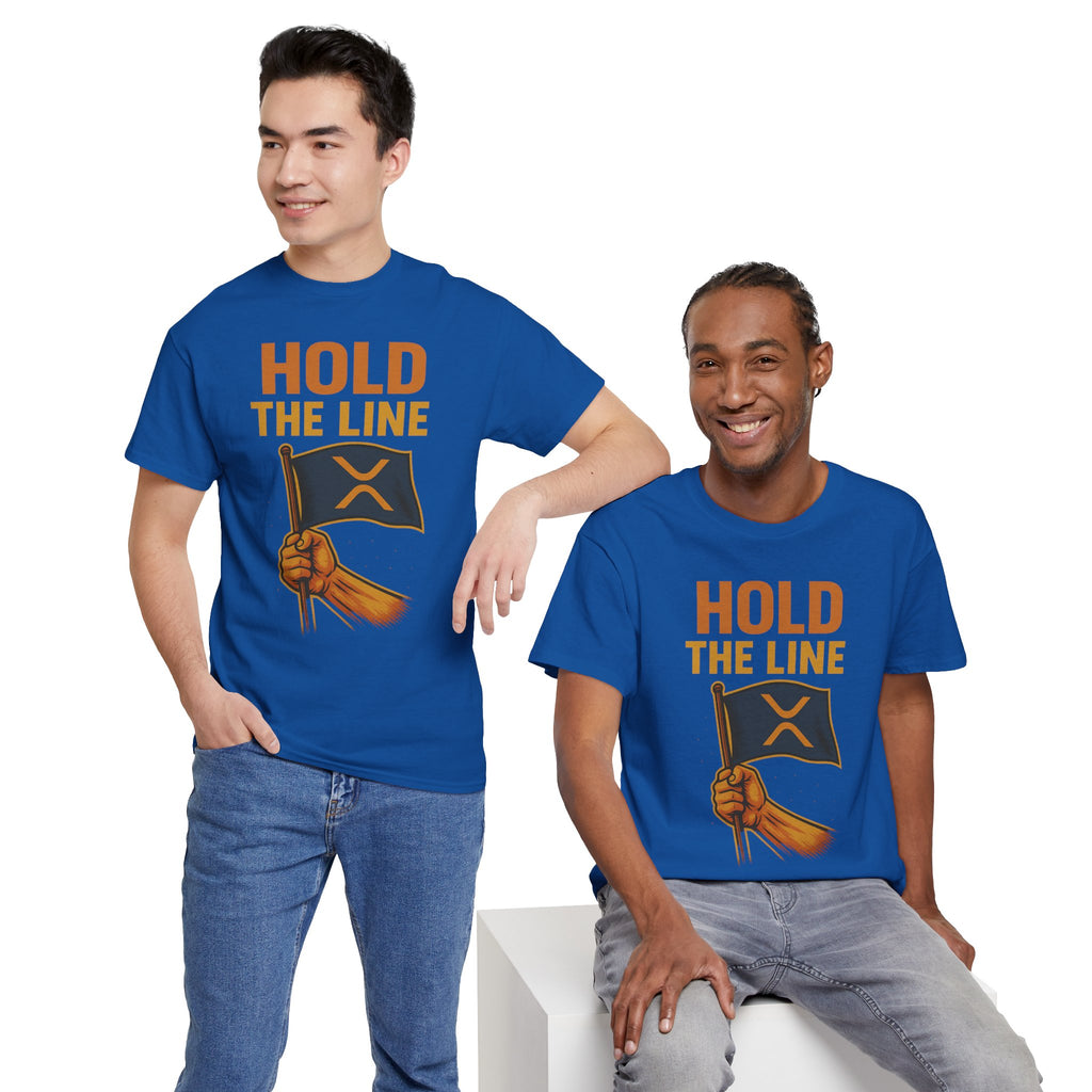 Hold The Line Tee — Bold Flag Graphic Cryptocurrency XRP Shirt