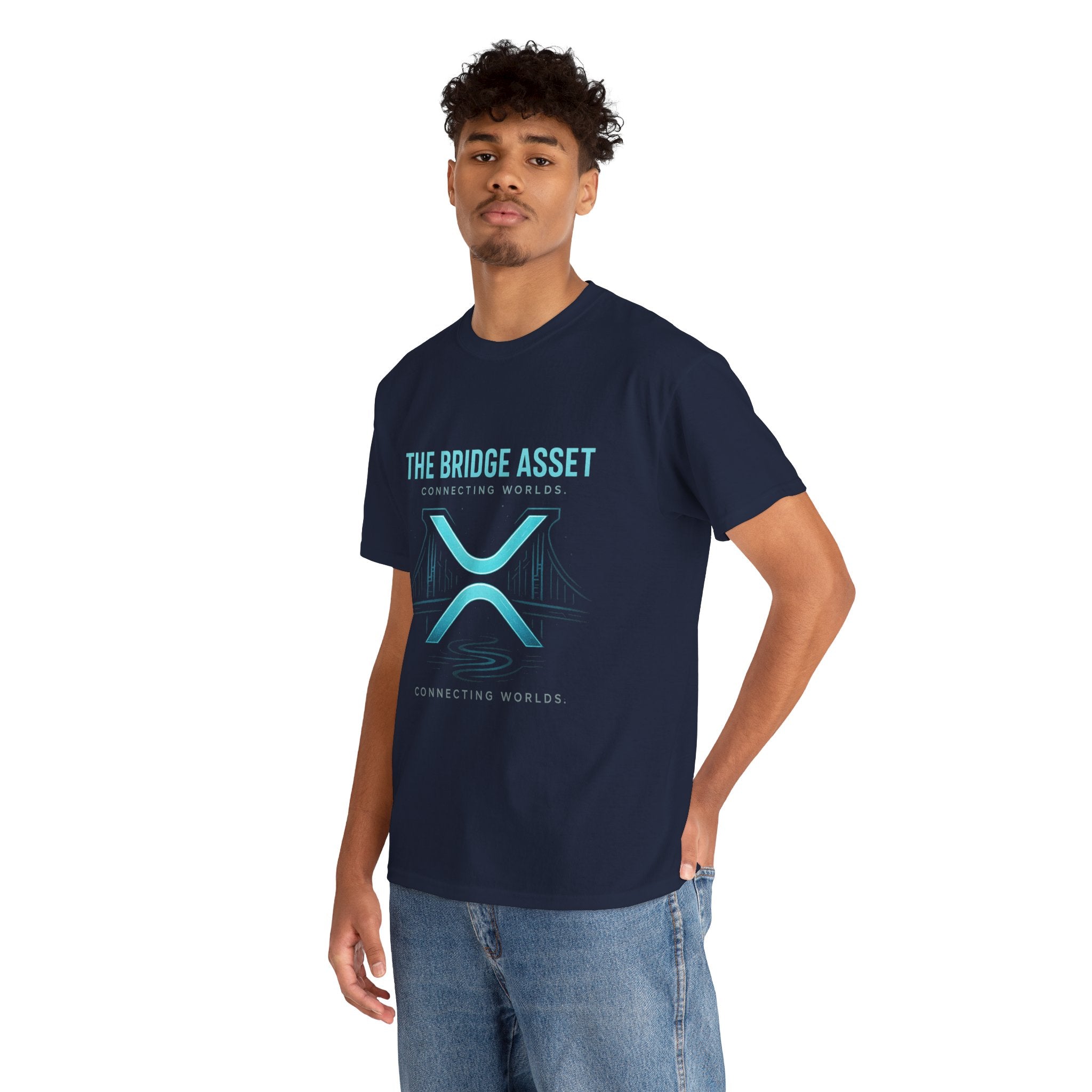 The Bridge Asset Tee – 'Connecting Worlds' Crypto Ripple X Logo T-Shirt