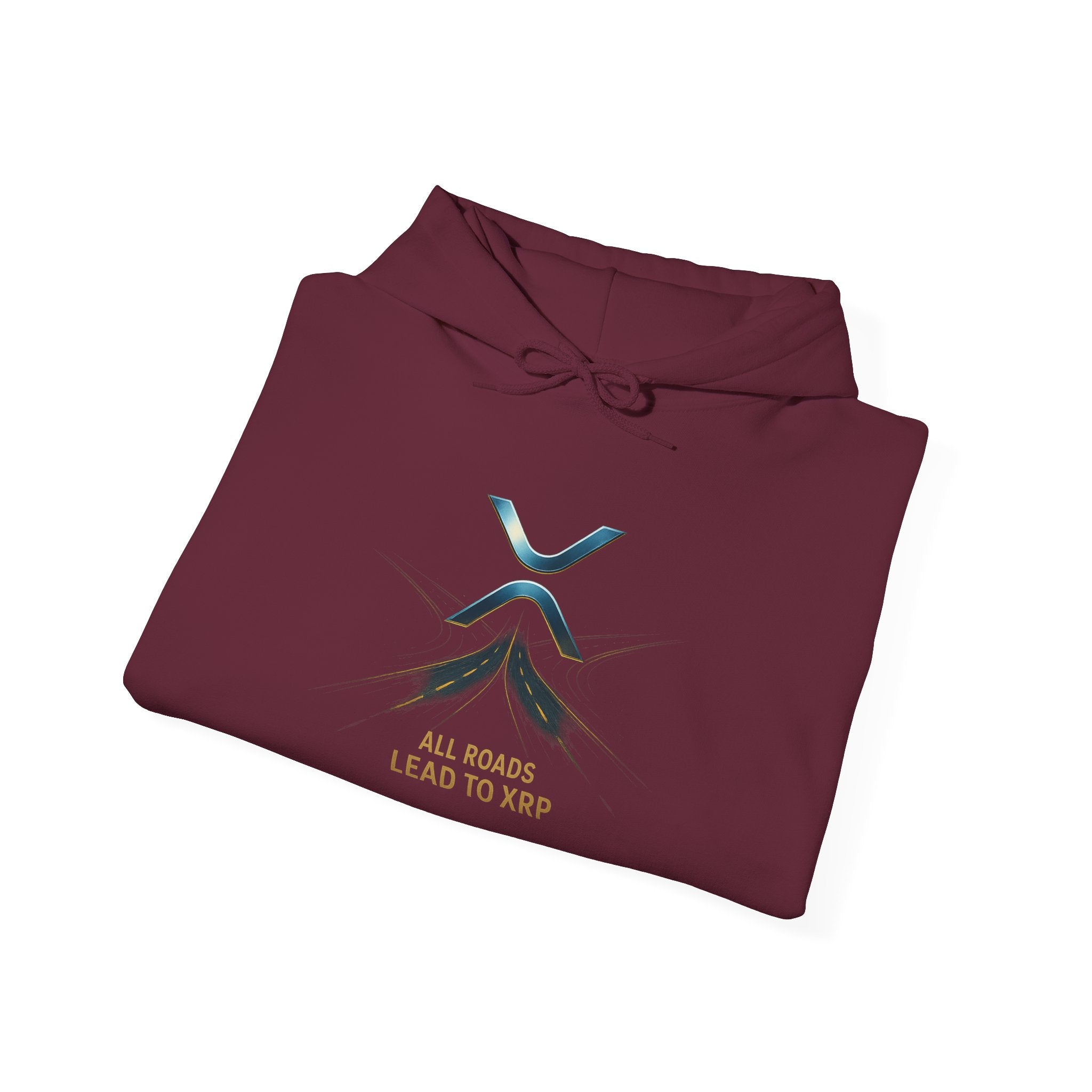 XRP Logo Hoodie — "All Roads Lead to XRP" Minimal Crypto Hoodie