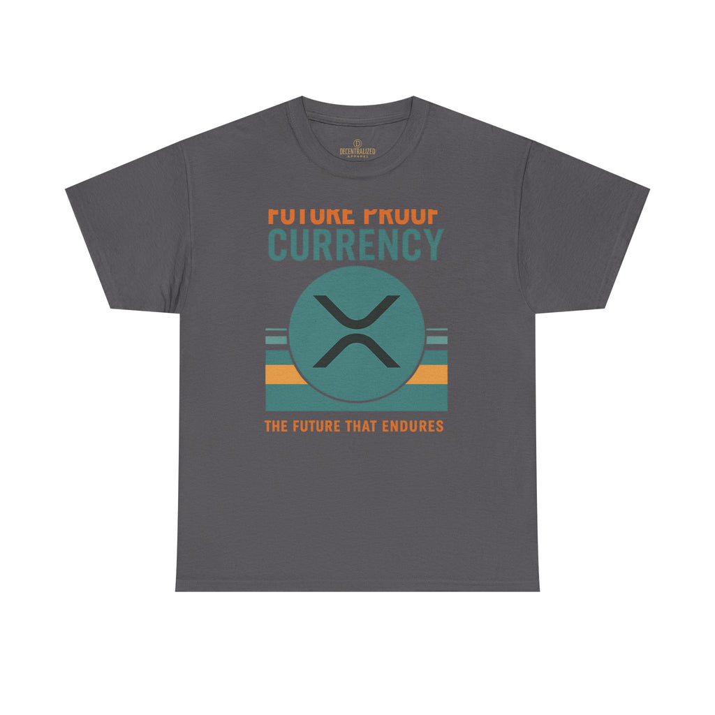 RIPPLE XRP 'Future Proof Currency' Graphic Tee — Crypto Retro Logo Shirt