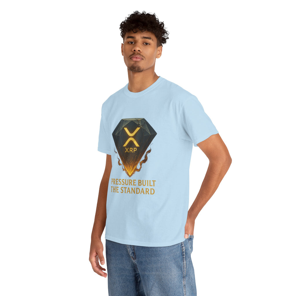 XRP Diamond Tee — "Pressure Built The Standard" Crypto Graphic T‑Shirt