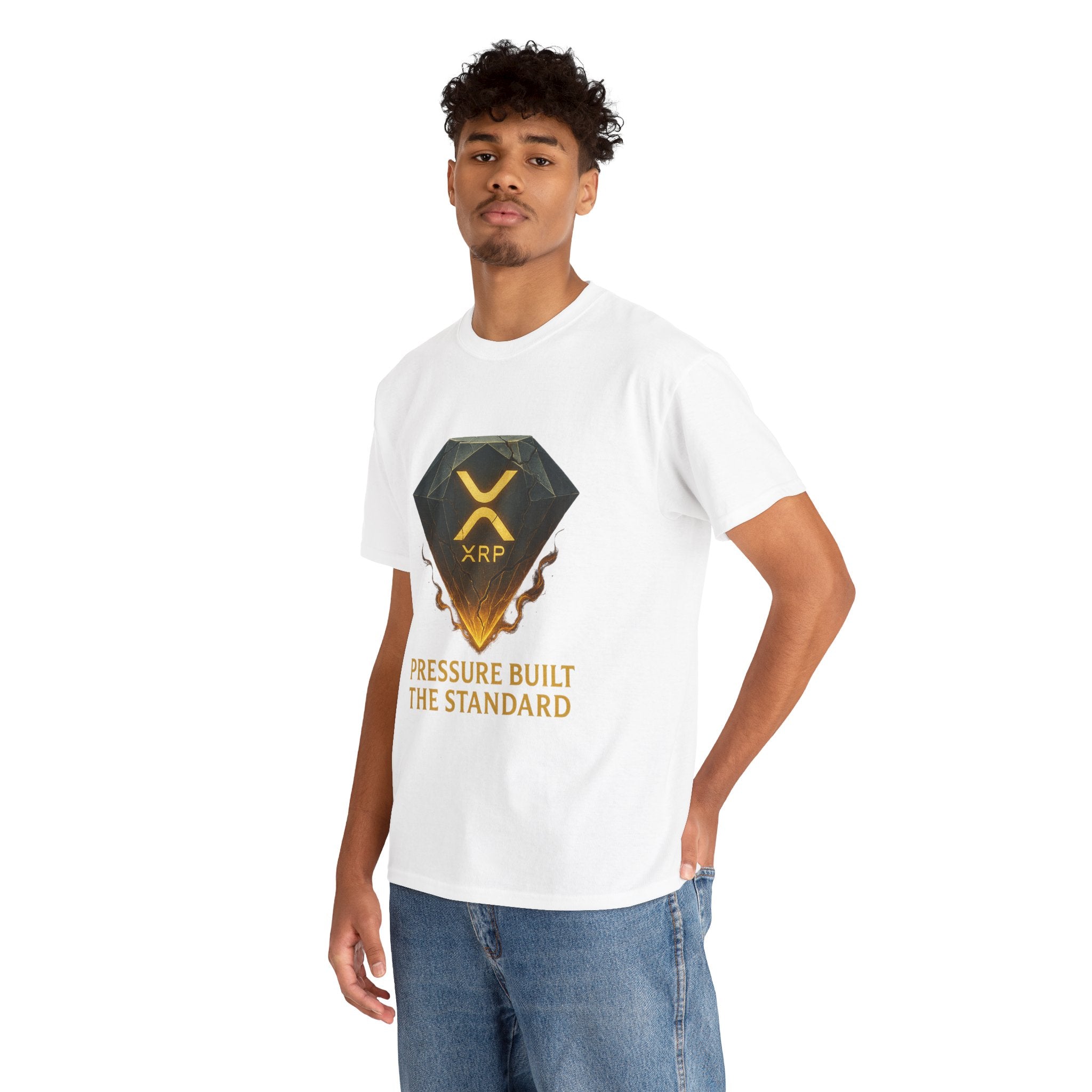XRP Diamond Tee — "Pressure Built The Standard" Crypto Graphic T‑Shirt