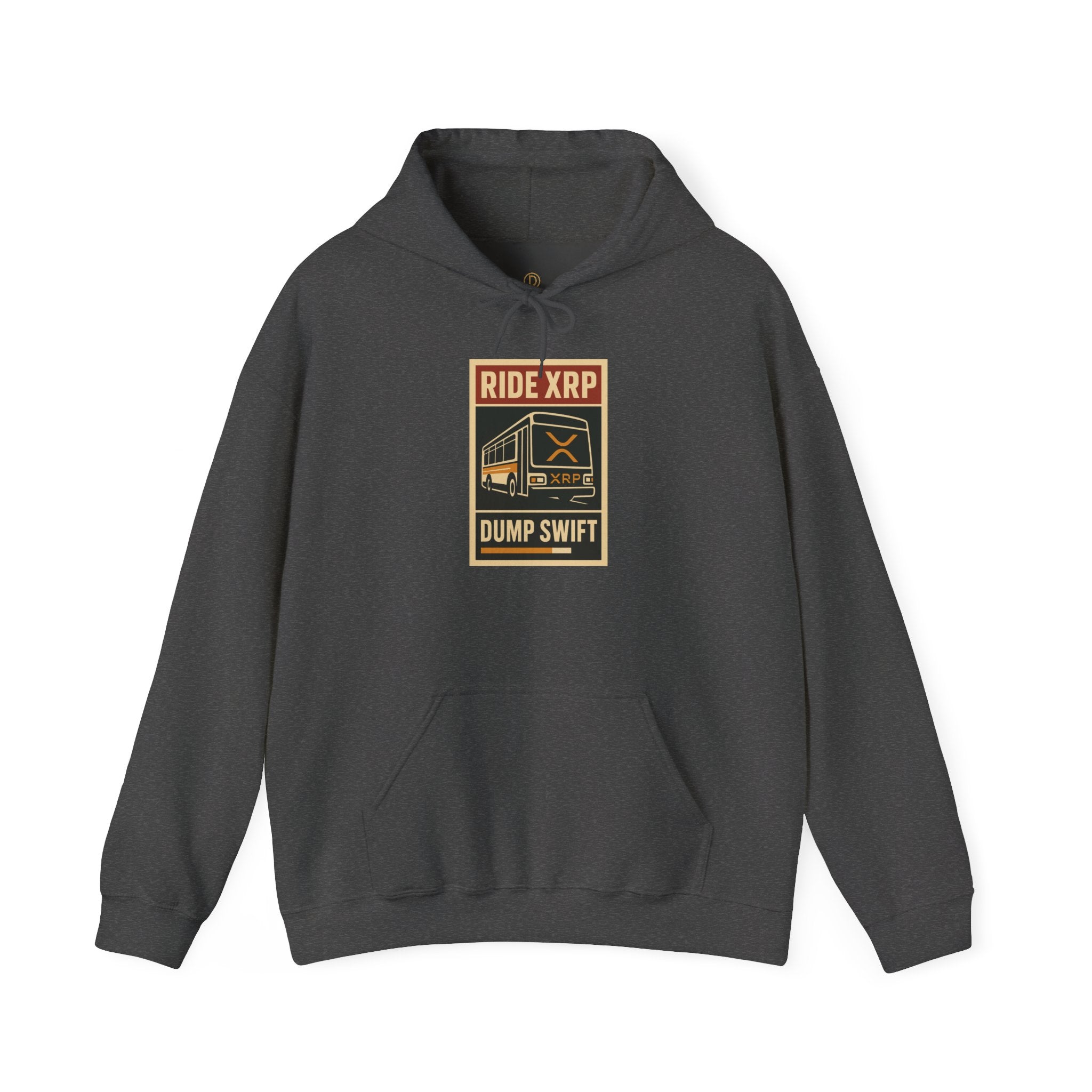 XRP Crypto Hoodie — "Ride XRP, Dump Swift" Retro Badge