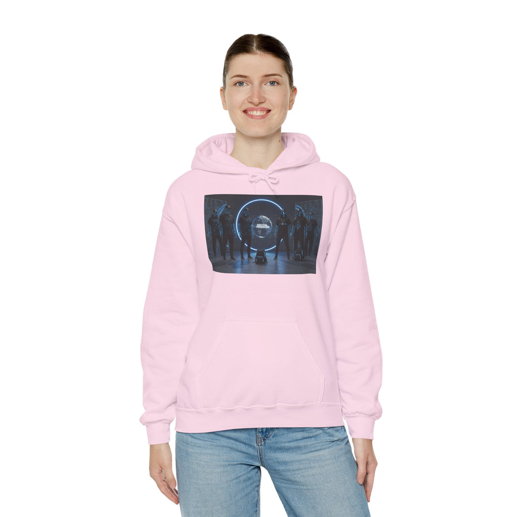 Futuristic Neon Portal Hoodie – Cyberpunk Sci‑Fi Crew Graphic Sweatshirt