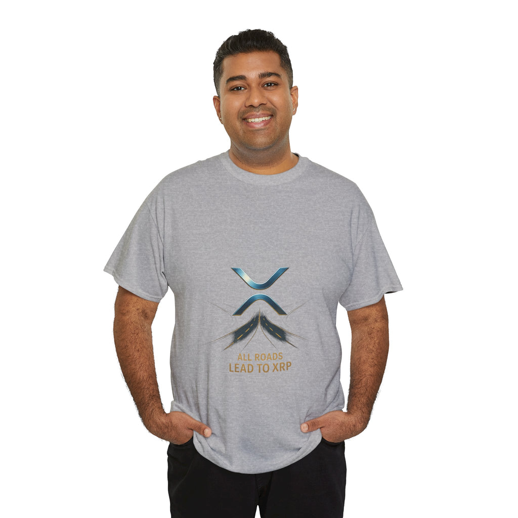 All Roads Lead to XRP T-Shirt — Crypto Ripple Logo Tee