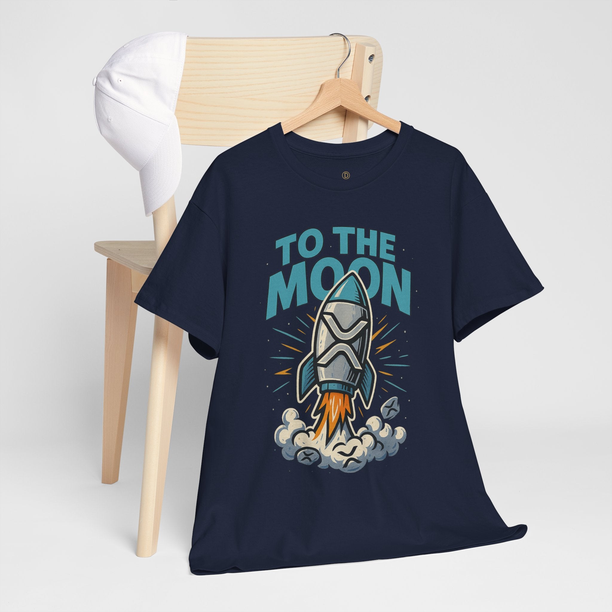 To The Moon Rocket T-Shirt — Space Graphic Tee for Crypto & Space Enthusiasts