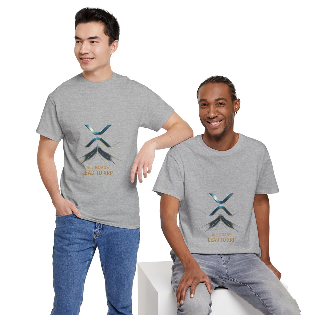 All Roads Lead to XRP T-Shirt — Crypto Ripple Logo Tee