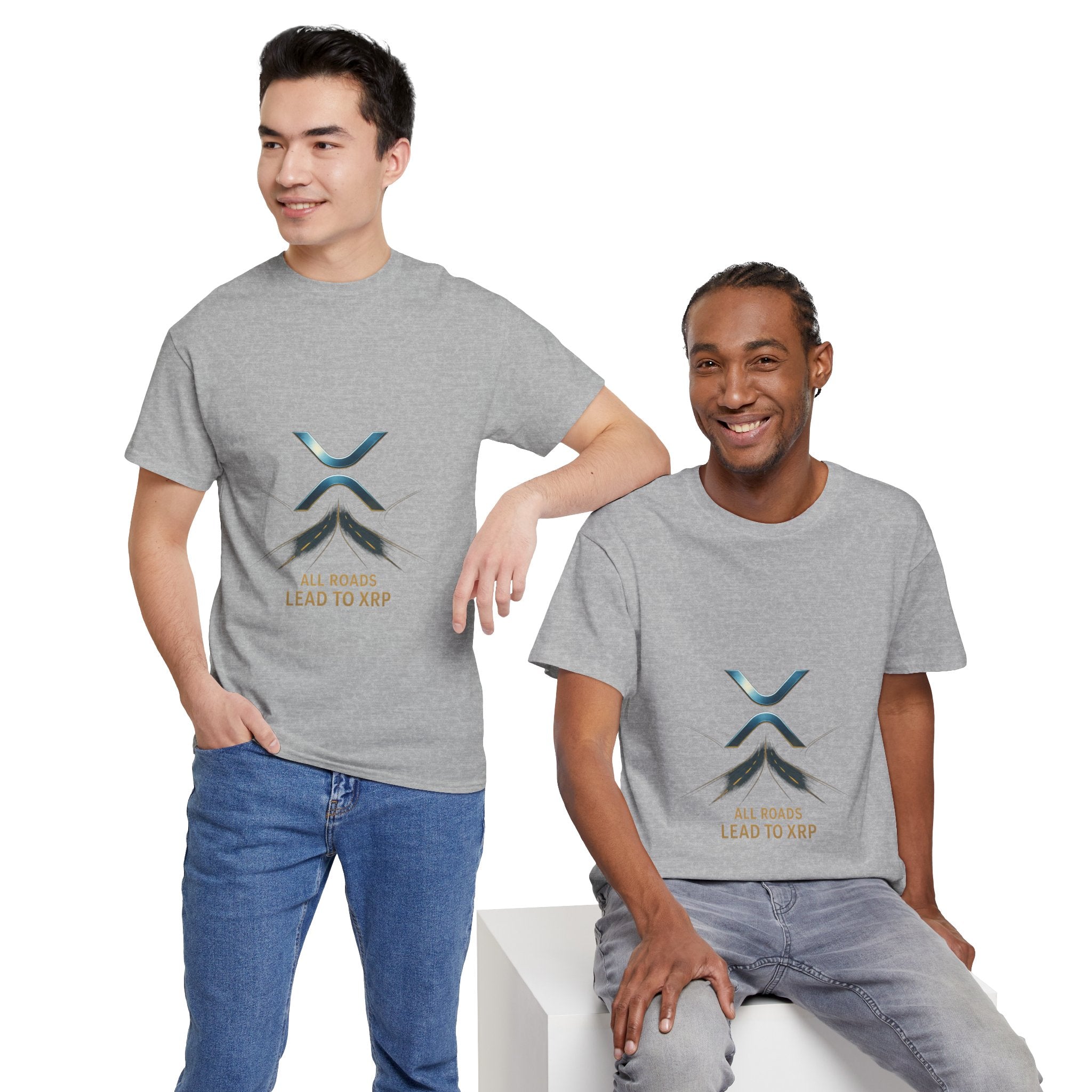 All Roads Lead to XRP T-Shirt — Crypto Ripple Logo Tee