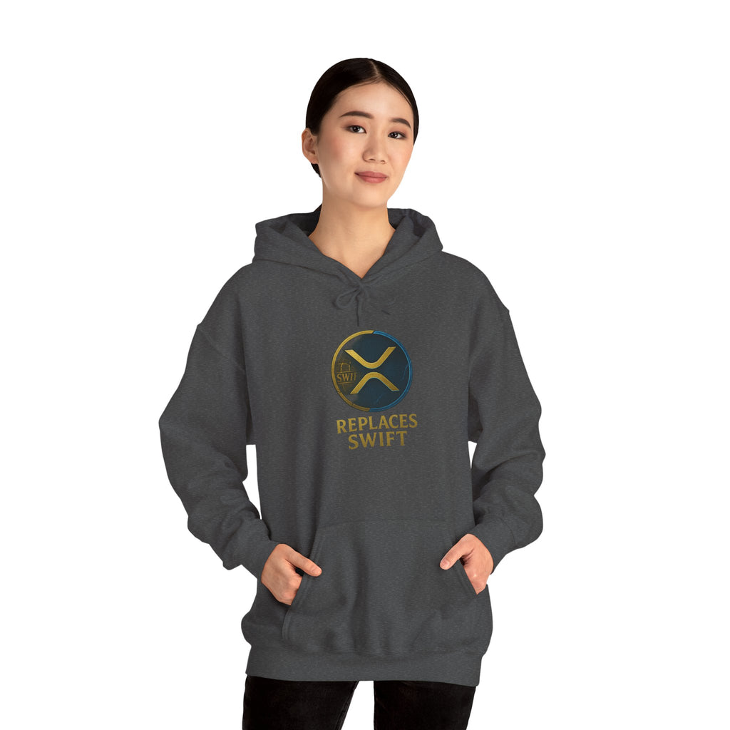 Crypto Logo Hoodie — "Replaces Swift" Ripples Design