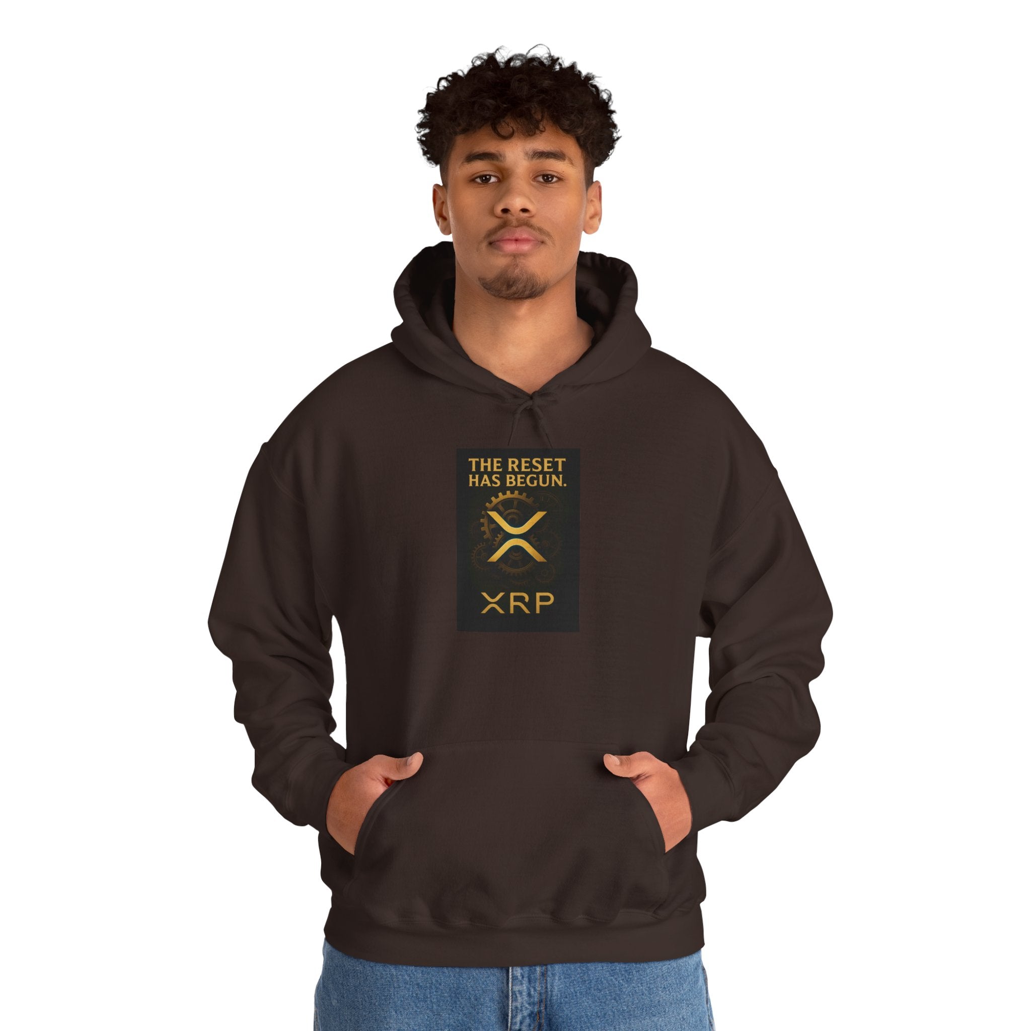 XRP Hoodie — "The Reset Has Begun" Crypto Logo Pullover