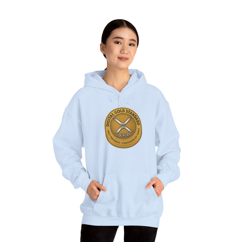 Crypto Coin Logo Hoodie — Digital Gold Standard XRP Emblem