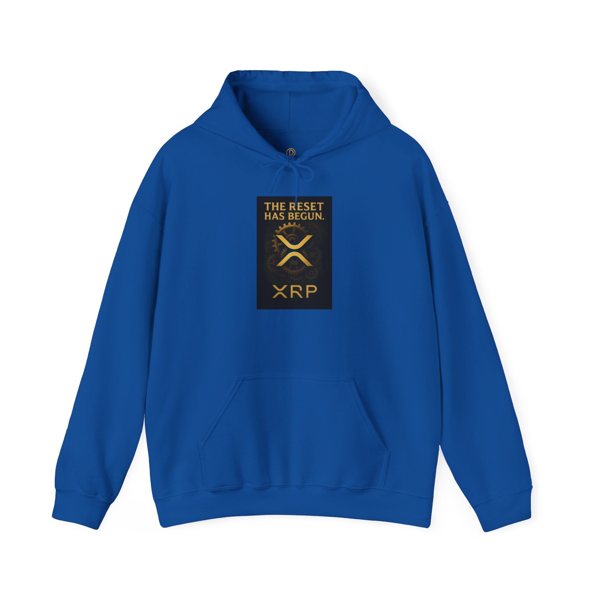 XRP Hoodie — "The Reset Has Begun" Crypto Logo Pullover
