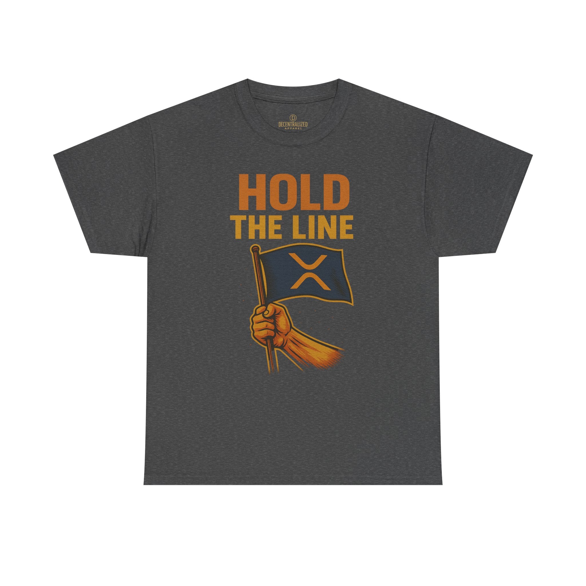 Hold The Line Tee — Bold Flag Graphic Cryptocurrency XRP Shirt
