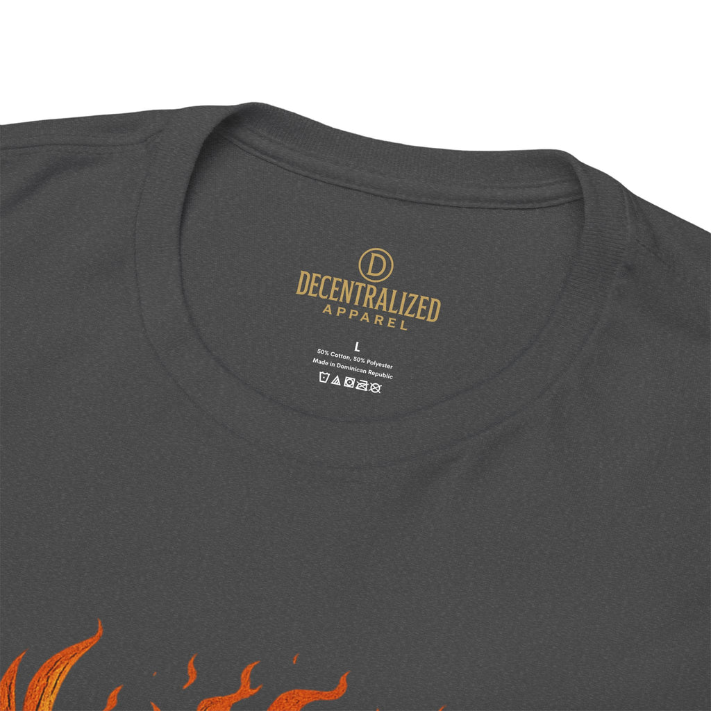 Phoenix Coin T‑Shirt — Fiery Phoenix Crypto Logo Tee