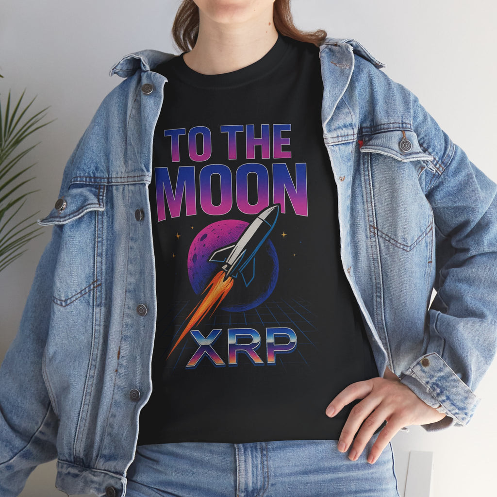 XRP 'To The Moon' T-Shirt — Crypto Investor Rocket Tee