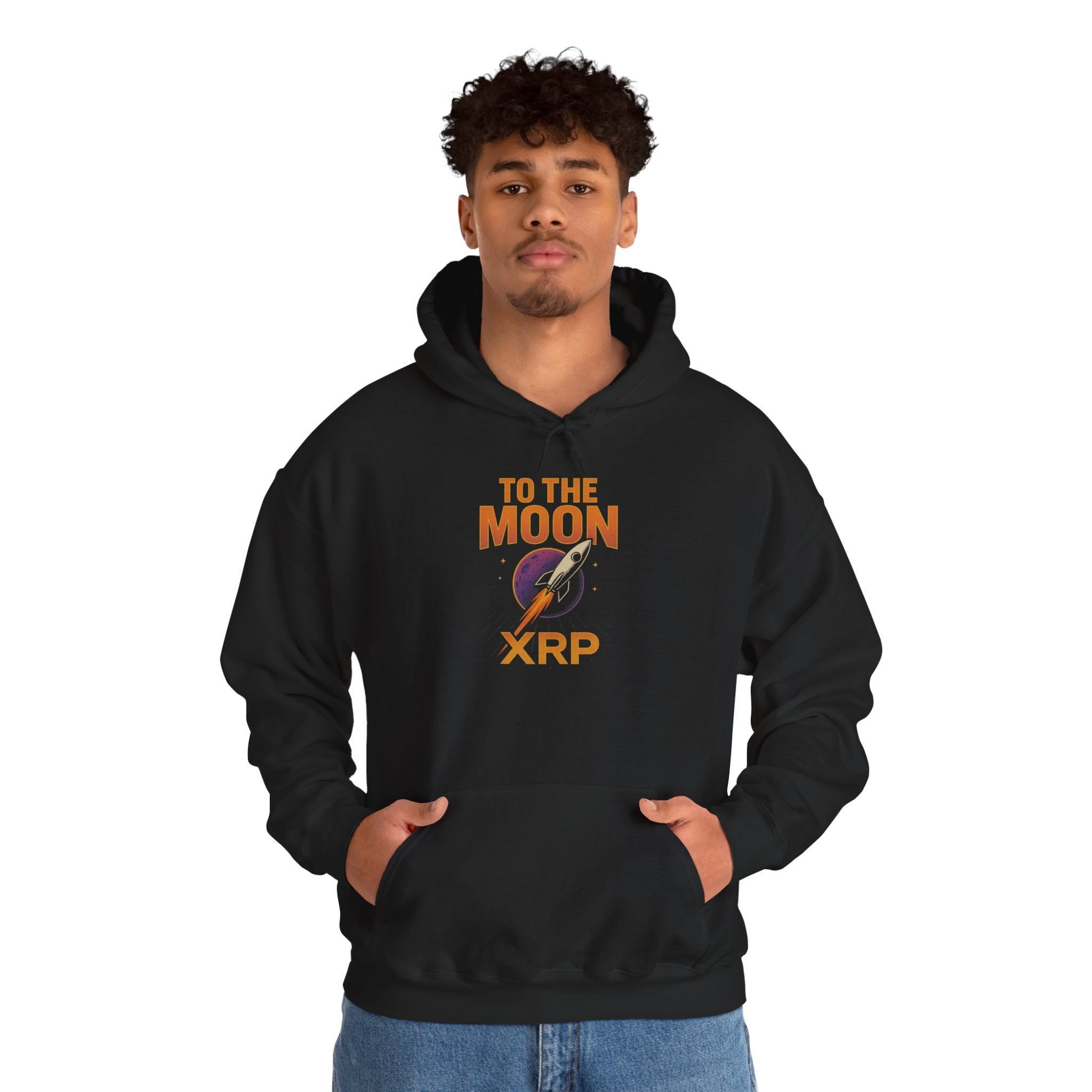 XRP To The Moon Hoodie — Crypto Investor Graphic Sweatshirt