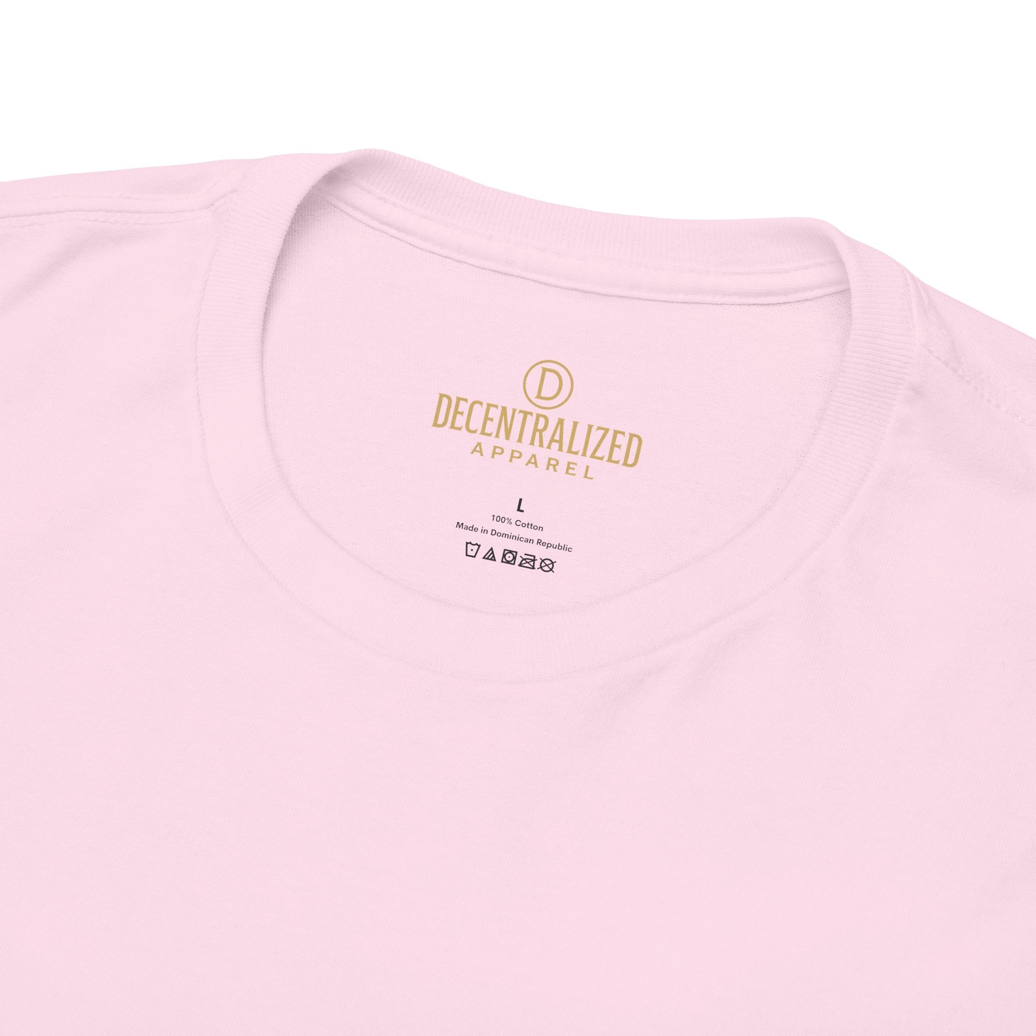 Decentralized Apparel T‑Shirt — Minimal Gold Logo Tee