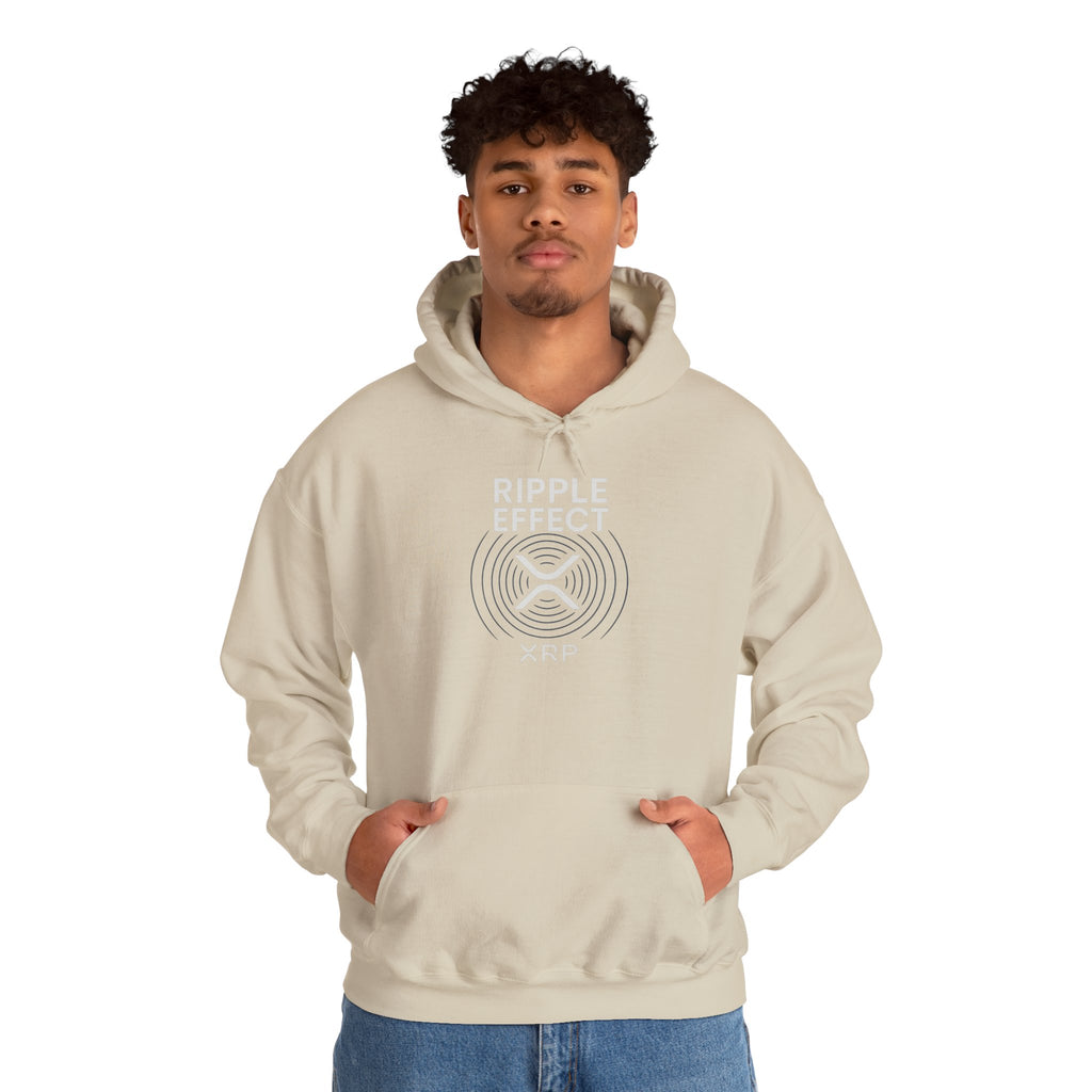 Ripple Effect Hoodie — Minimal Concentric Wave Graphic Sweatshirt