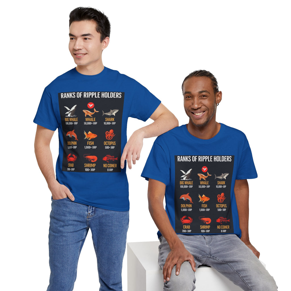 Crypto Ranks T-Shirt – "Ranks of Ripple Holders" Illustrated Guide