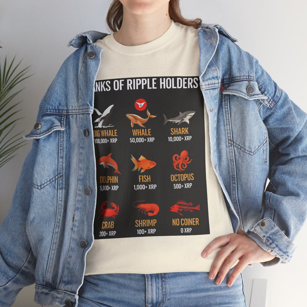 Crypto Ranks T-Shirt – "Ranks of Ripple Holders" Illustrated Guide