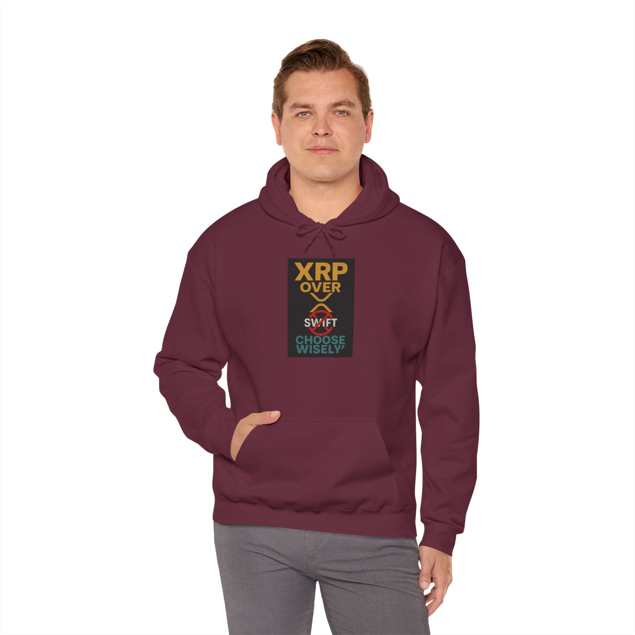 XRP Over Swift Hoodie - "Choose Wisely" Crypto Advocacy Sweatshirt
