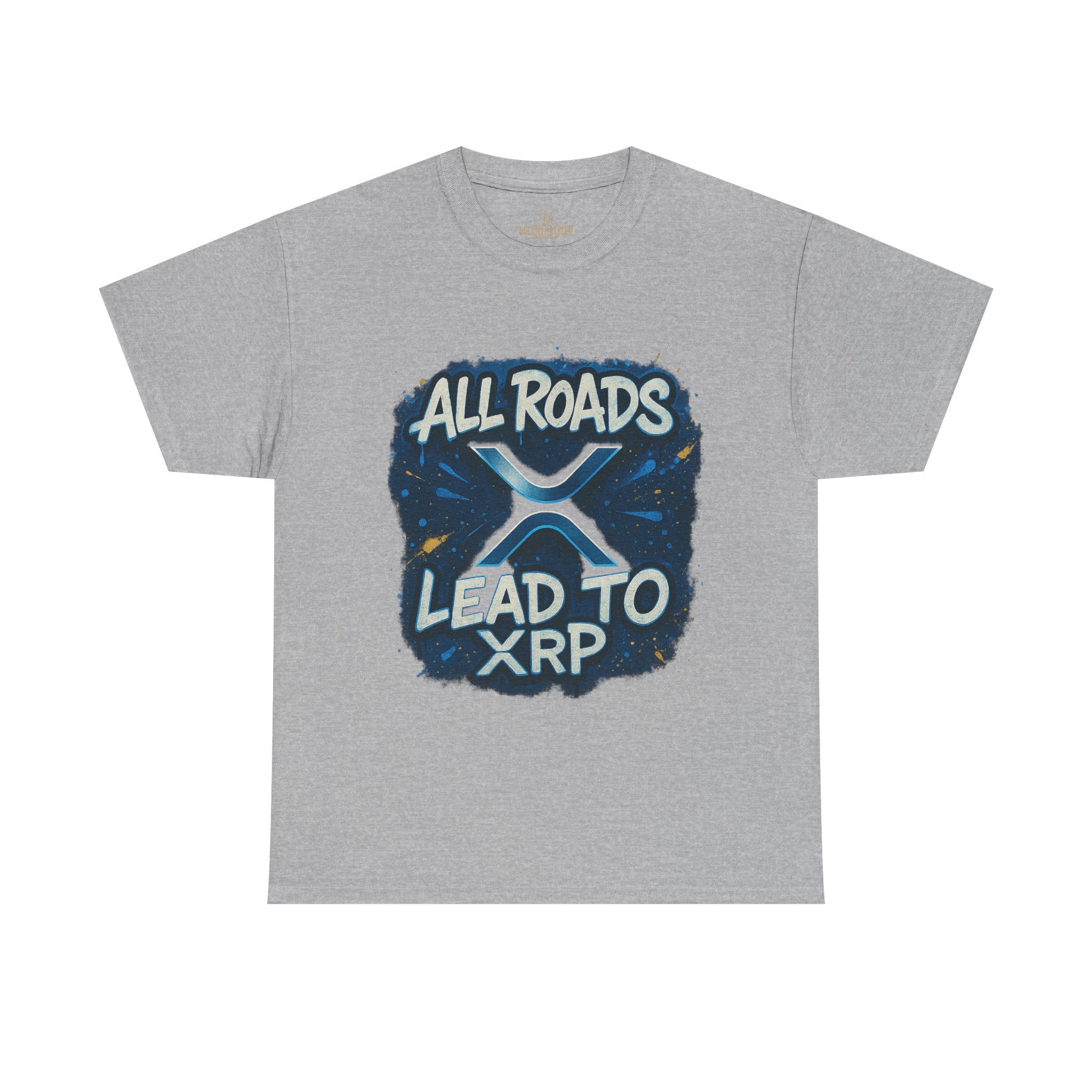 XRP Crypto T-Shirt — "All Roads Lead to XRP" Graphic Tee