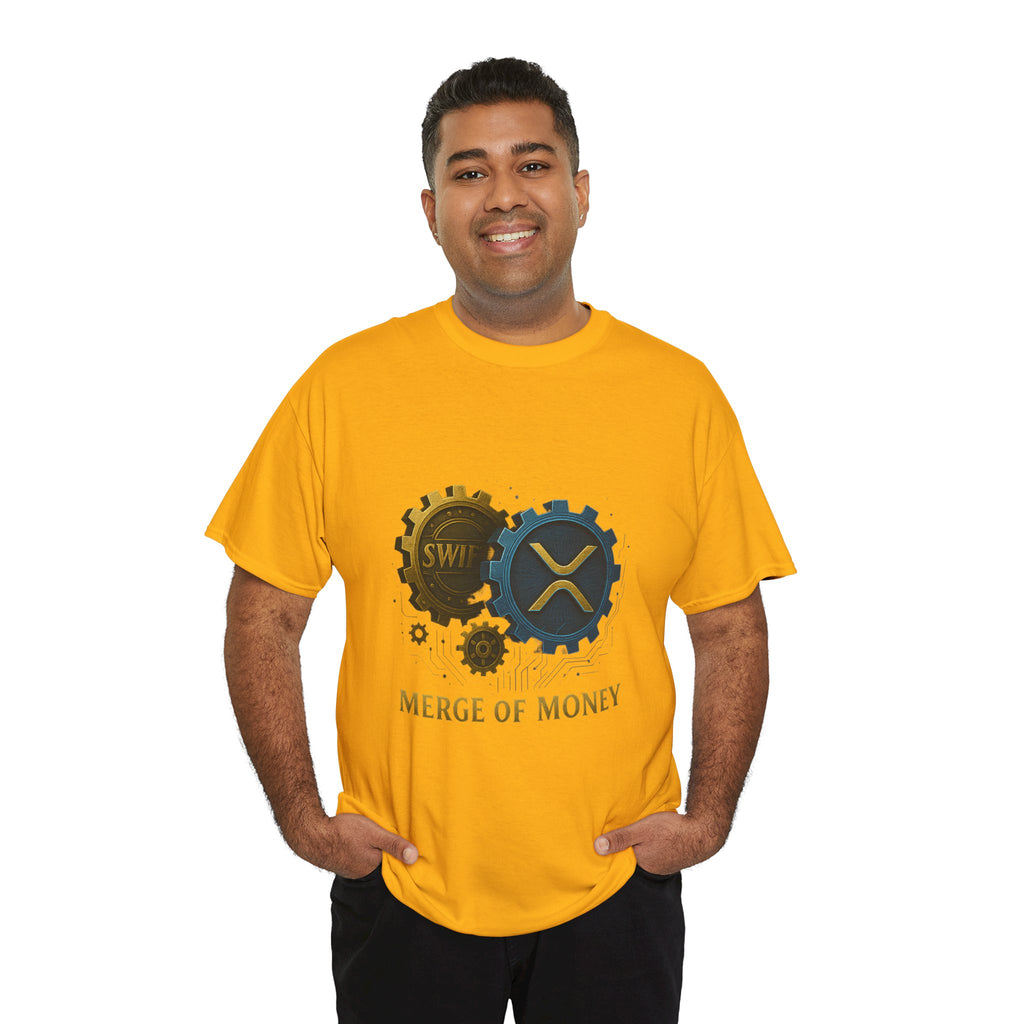 Merge of Money Tee - Cryptocurrency Gears XRP & SWI Crypto T-Shirt