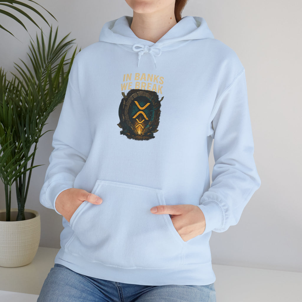 Hoodie — 'In Banks We Trust' Crest Pullover