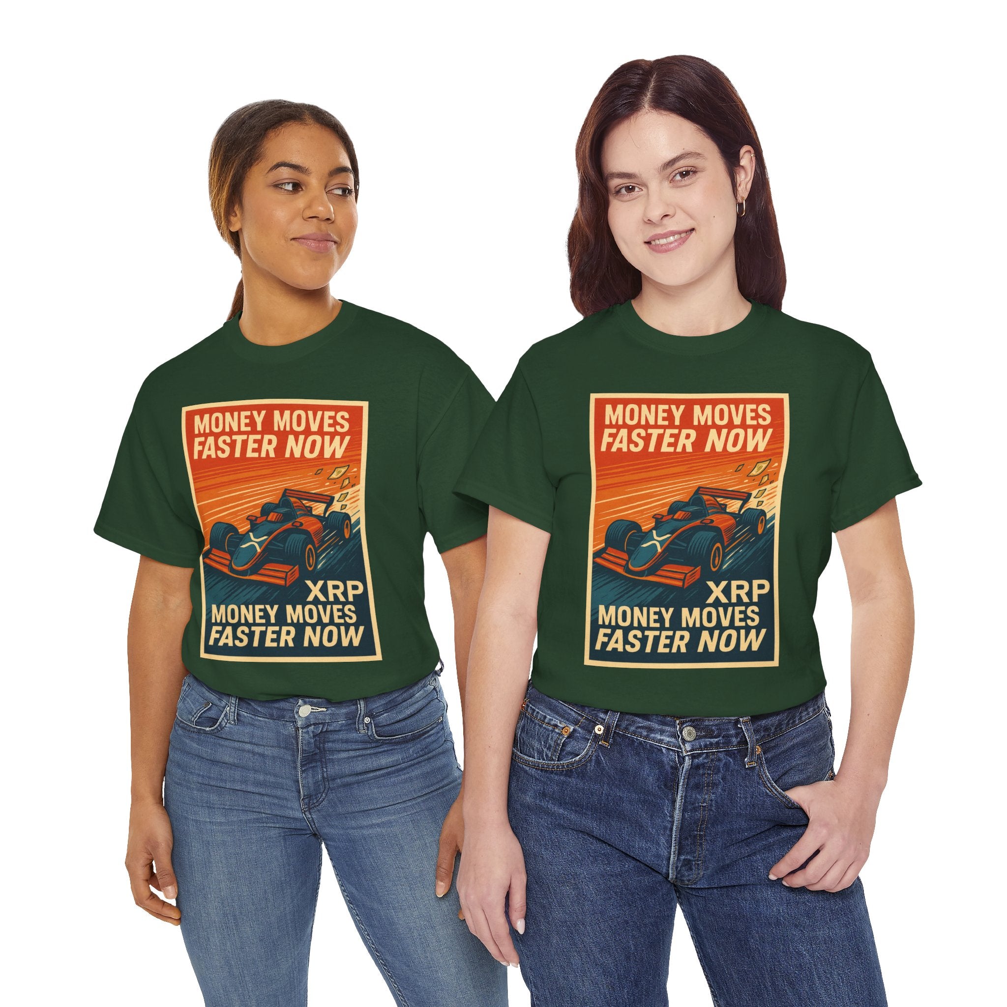 XRP 'Money Moves Faster Now' Racing Tee — Crypto Enthusiast T-Shirt