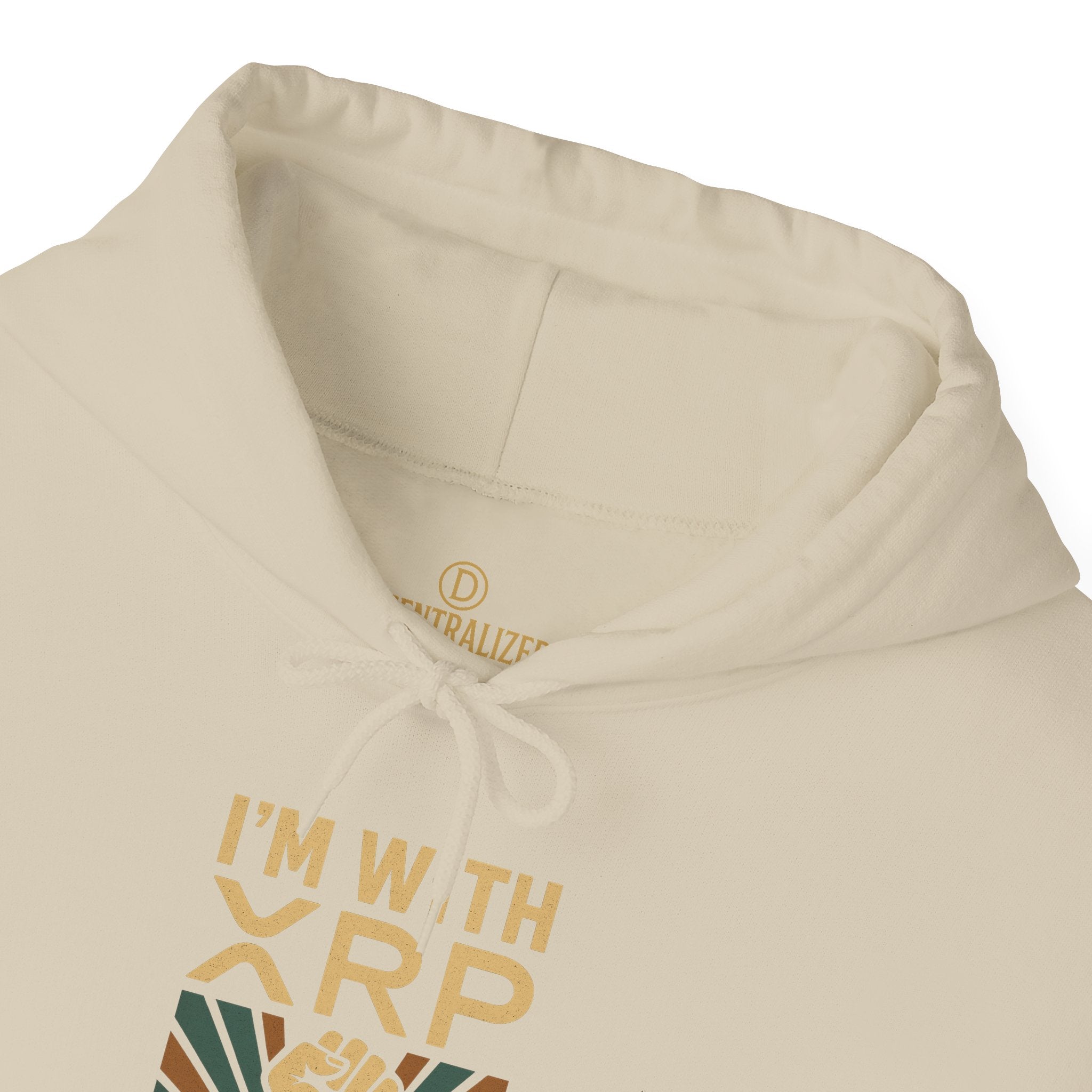 Hoodie — "I'm With XRP" Retro Crypto Graphic Hoodie