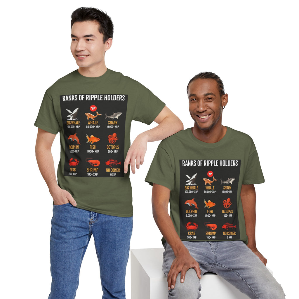 Crypto Ranks T-Shirt – "Ranks of Ripple Holders" Illustrated Guide