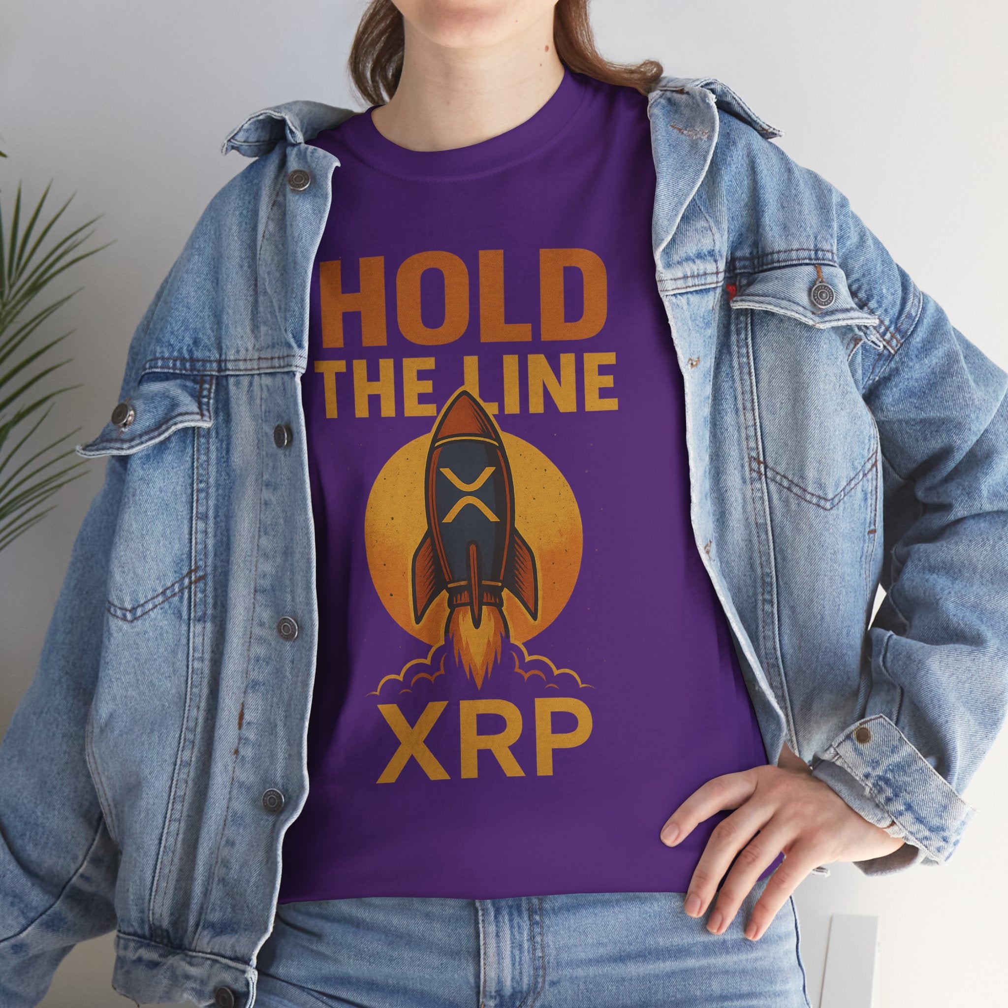 XRP Hold The Line Rocket Tee — Crypto Investor T‑Shirt
