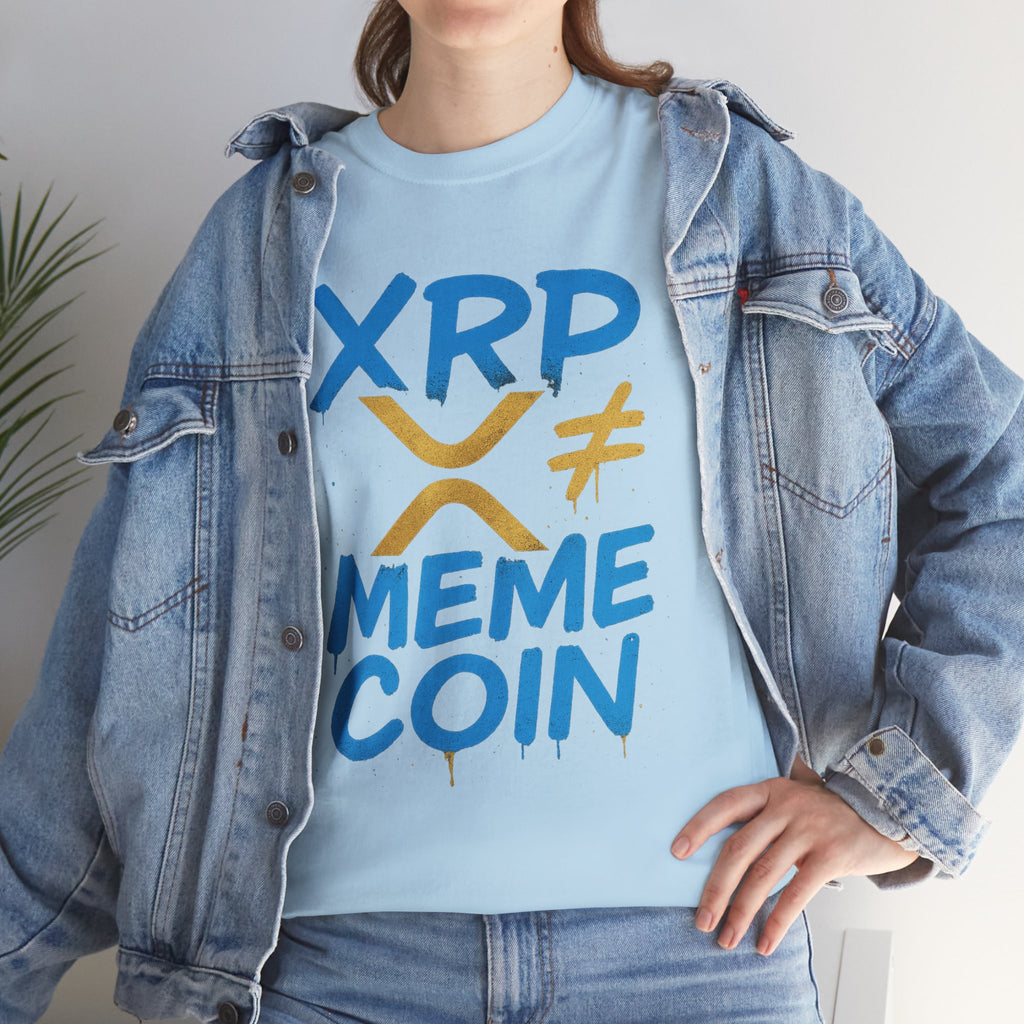 XRP ≠ Meme Coin T‑Shirt — Crypto Advocate Graphic Tee