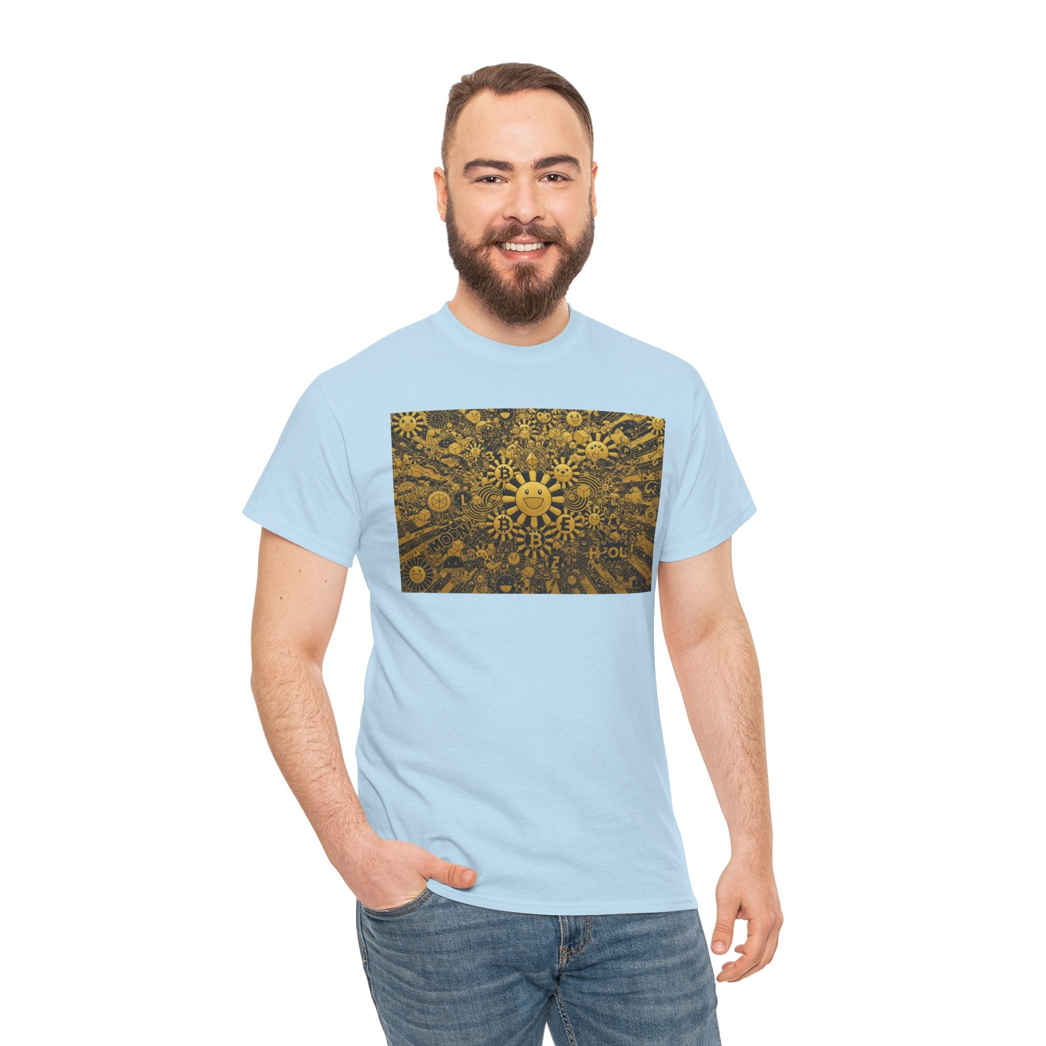 Sunflower Burst T‑Shirt — Golden Sunflower Pattern Tee