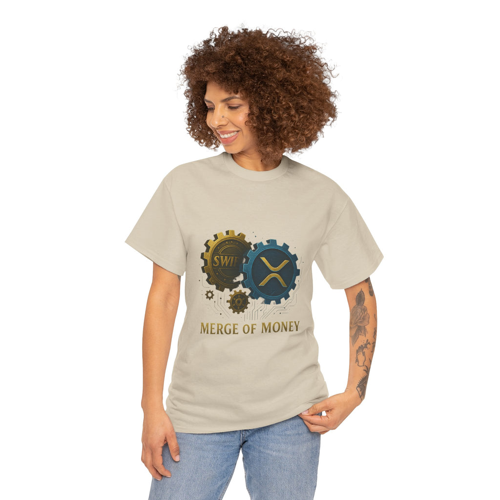 Merge of Money Tee - Cryptocurrency Gears XRP & SWI Crypto T-Shirt