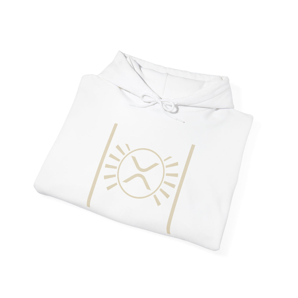 XRP Minimalist Logo Hoodie — Crypto Sun Symbol Sweatshirt