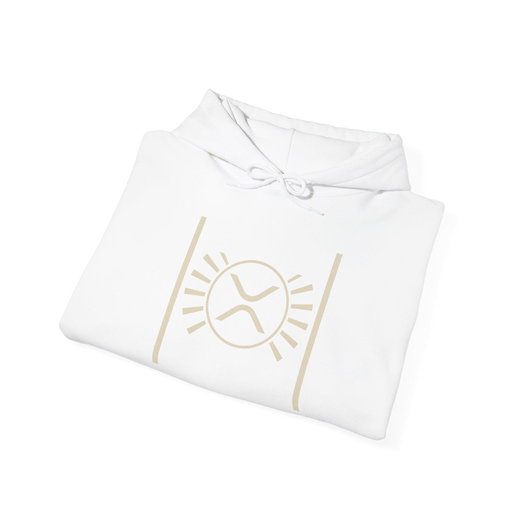 XRP Minimalist Logo Hoodie — Crypto Sun Symbol Sweatshirt