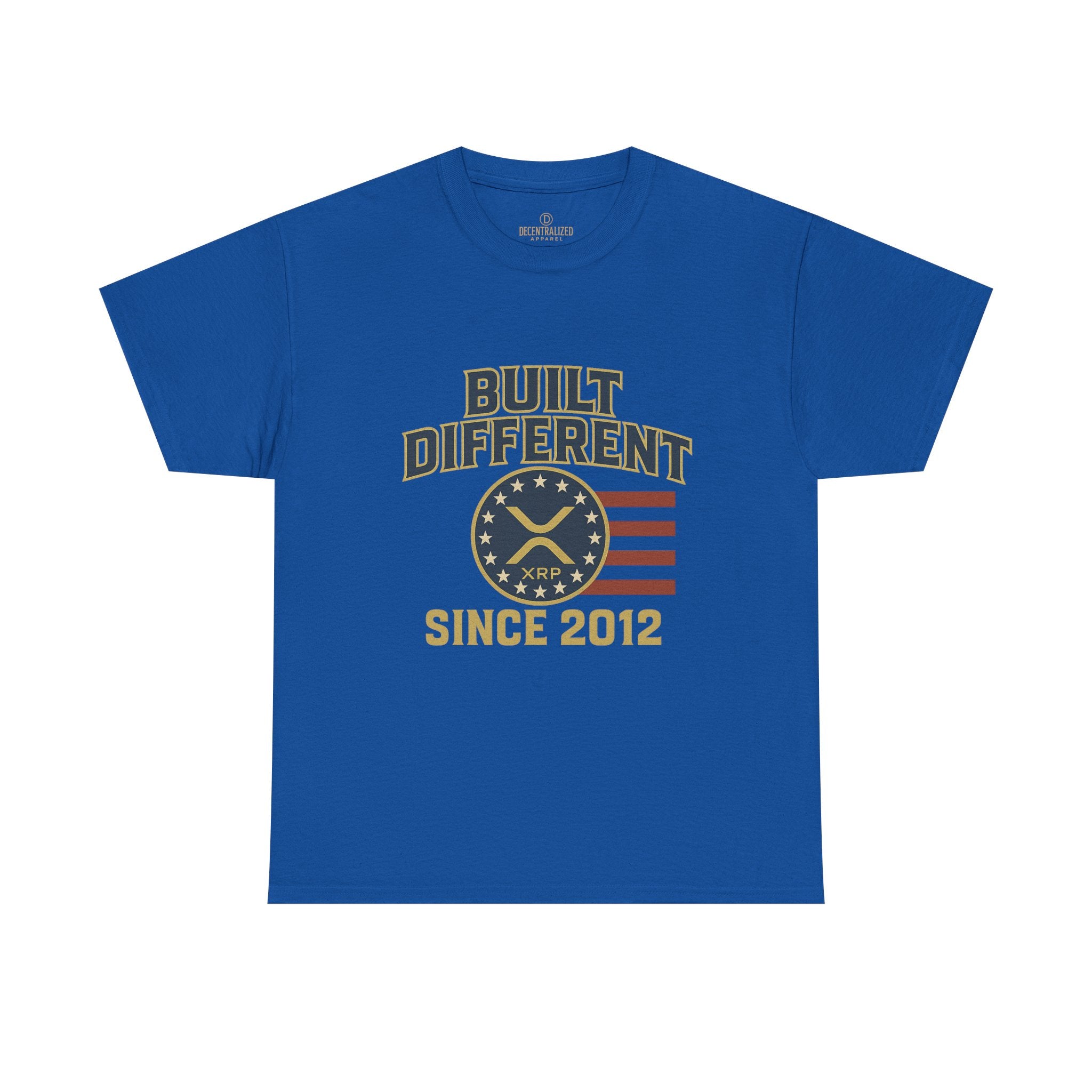 Built Different Since 2012 T-Shirt — American Flag Vintage Crew Tee