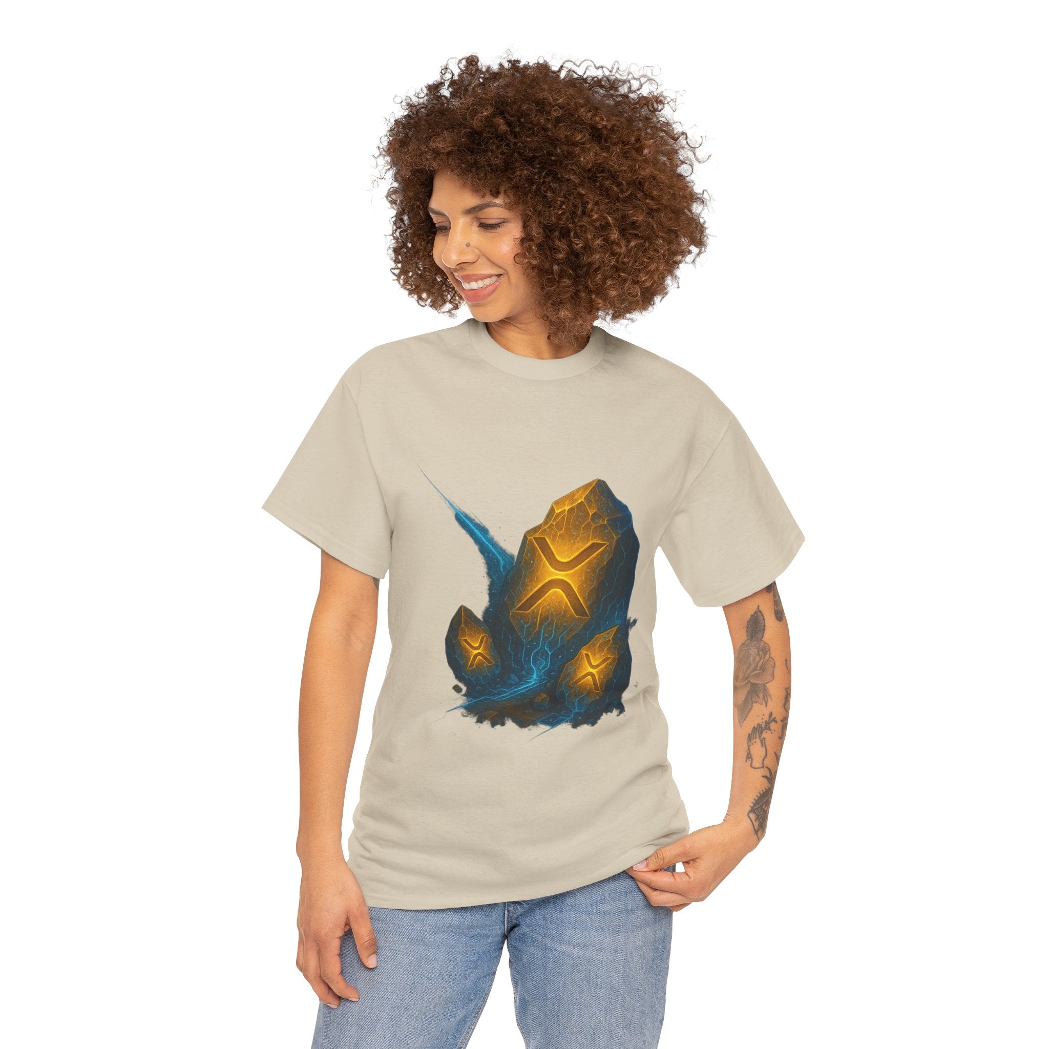 Rune Stone Graphic Tee — Glowing Mystic Rock T-Shirt