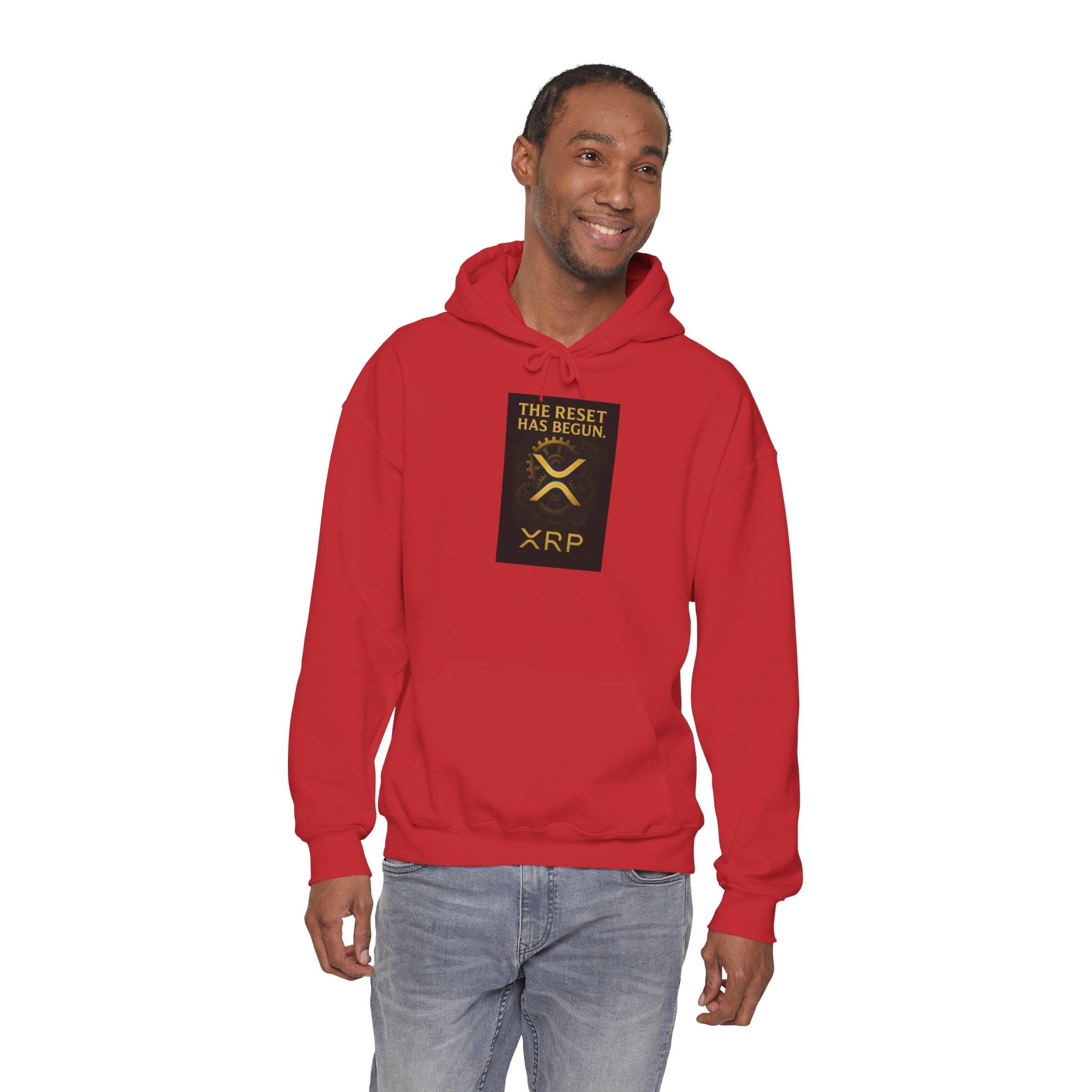 XRP Hoodie — "The Reset Has Begun" Crypto Logo Pullover