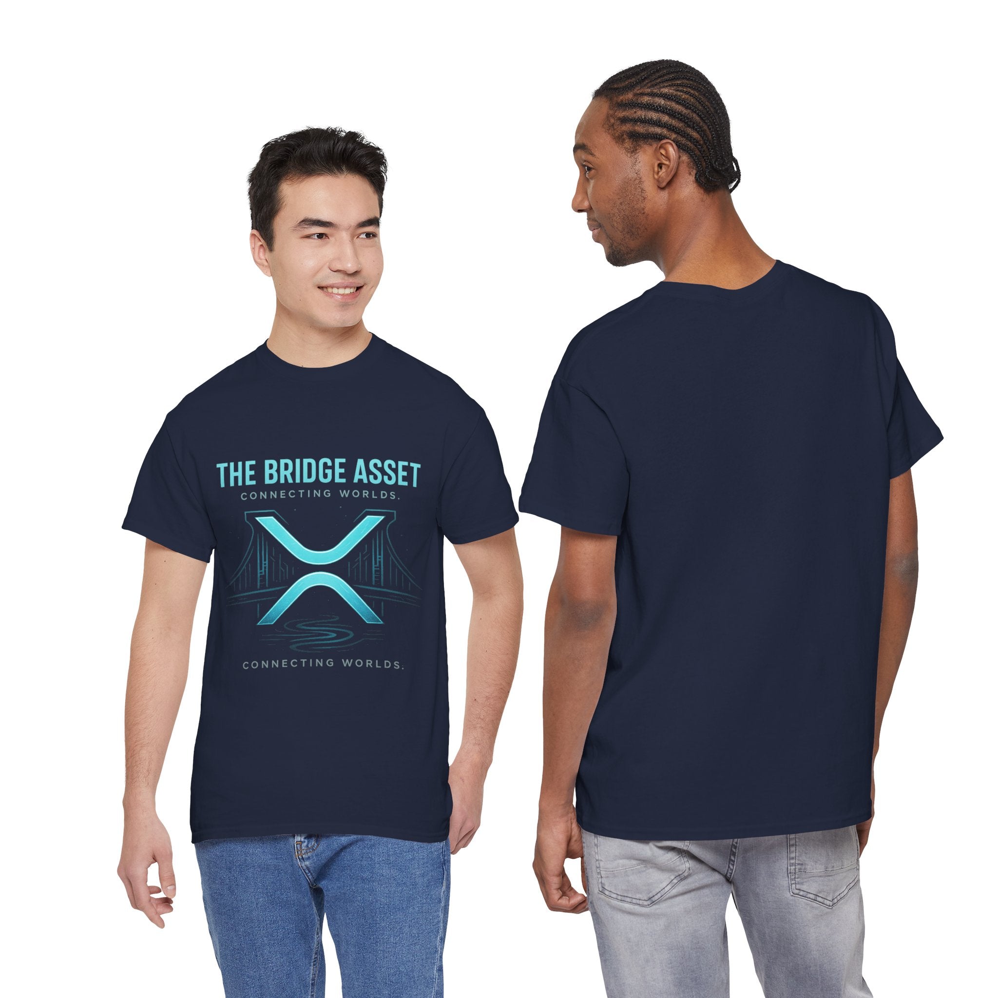 The Bridge Asset Tee – 'Connecting Worlds' Crypto Ripple X Logo T-Shirt