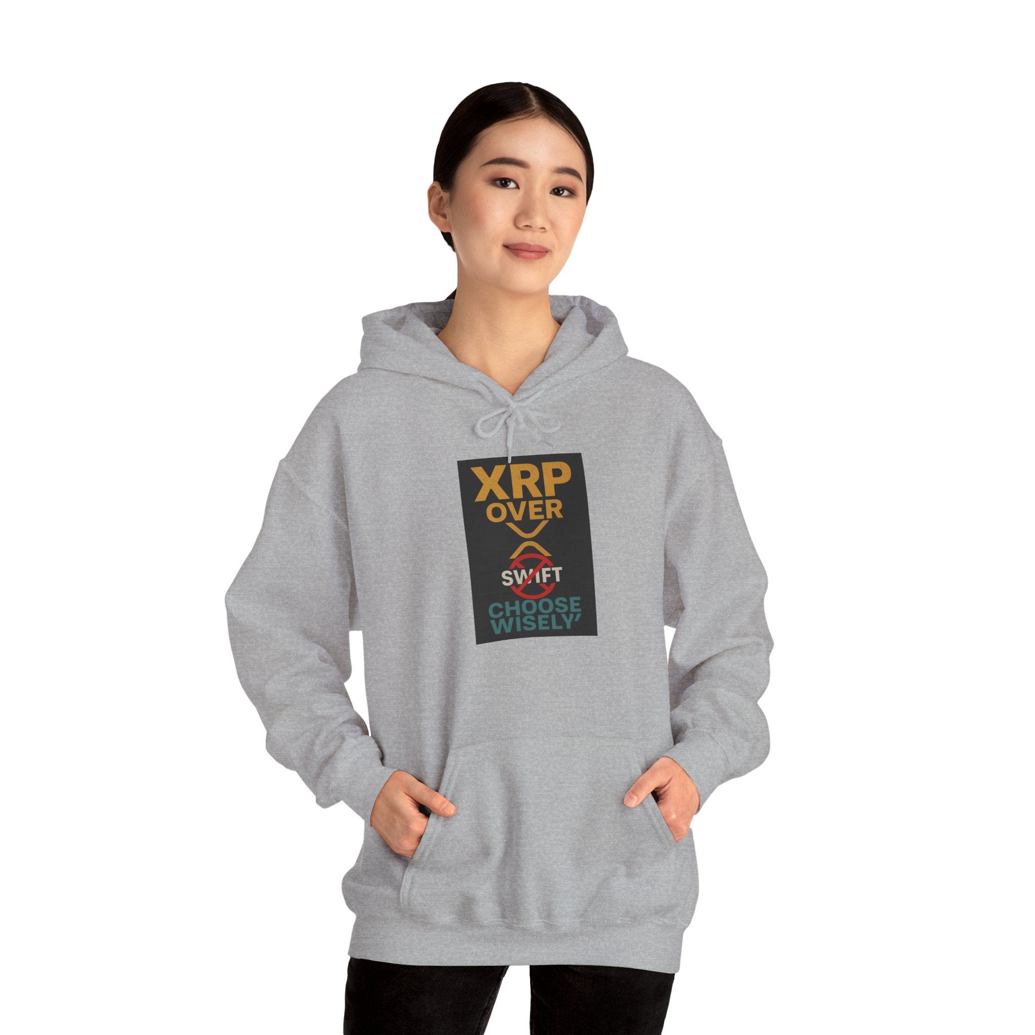 XRP Over Swift Hoodie - "Choose Wisely" Crypto Advocacy Sweatshirt