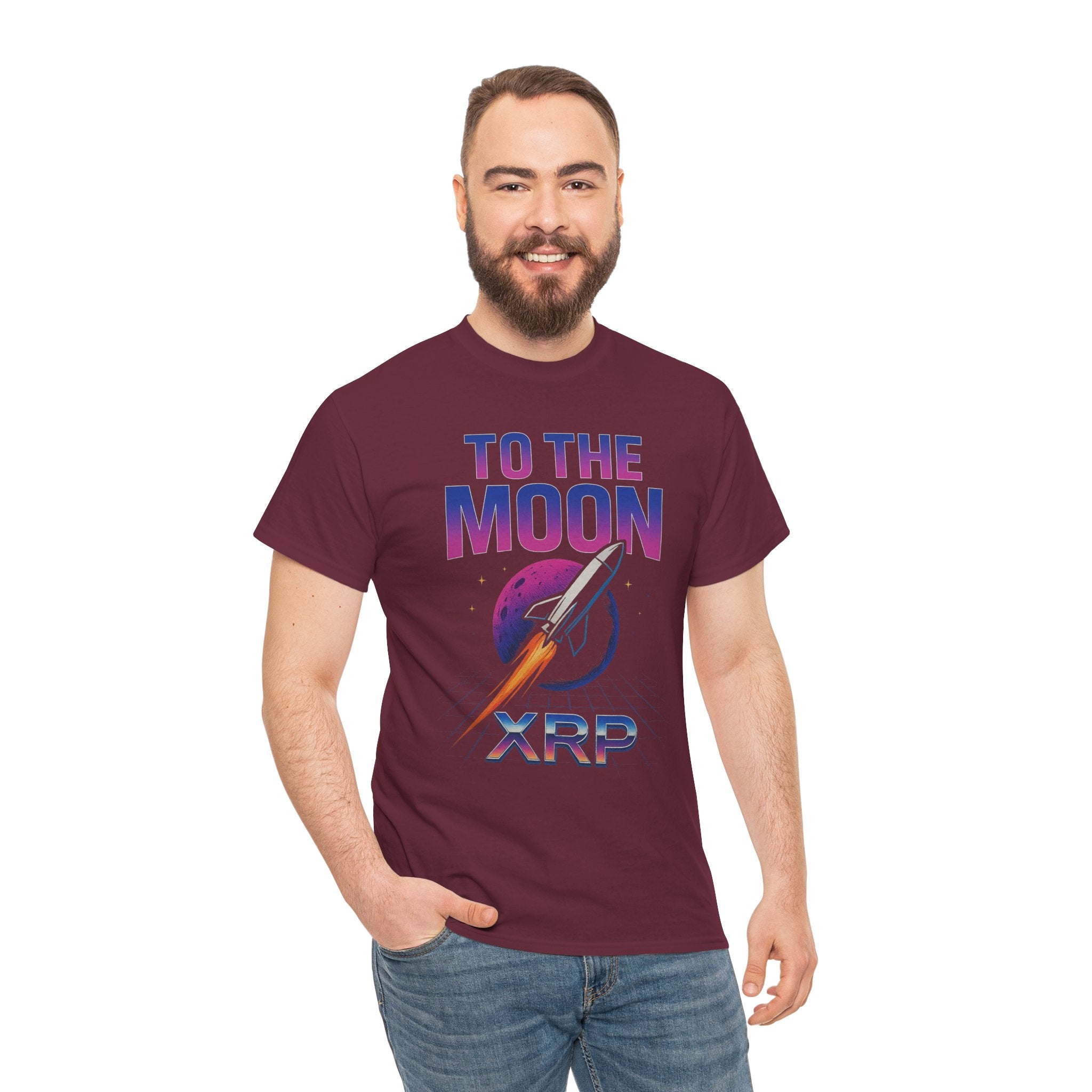XRP 'To The Moon' T-Shirt — Crypto Investor Rocket Tee
