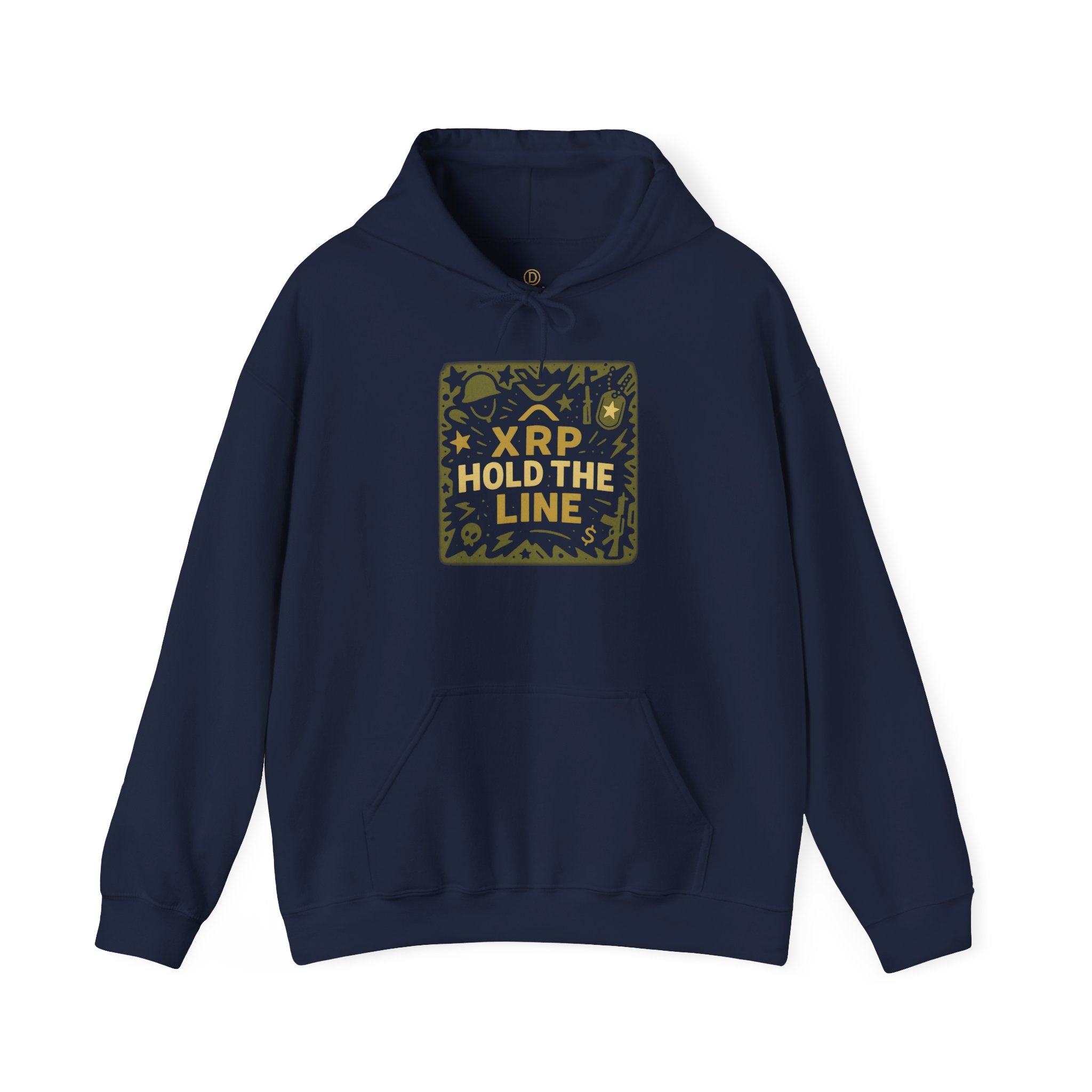 XRP Hold The Line Hoodie — Crypto Supporter Graphic Hooded Sweatshirt