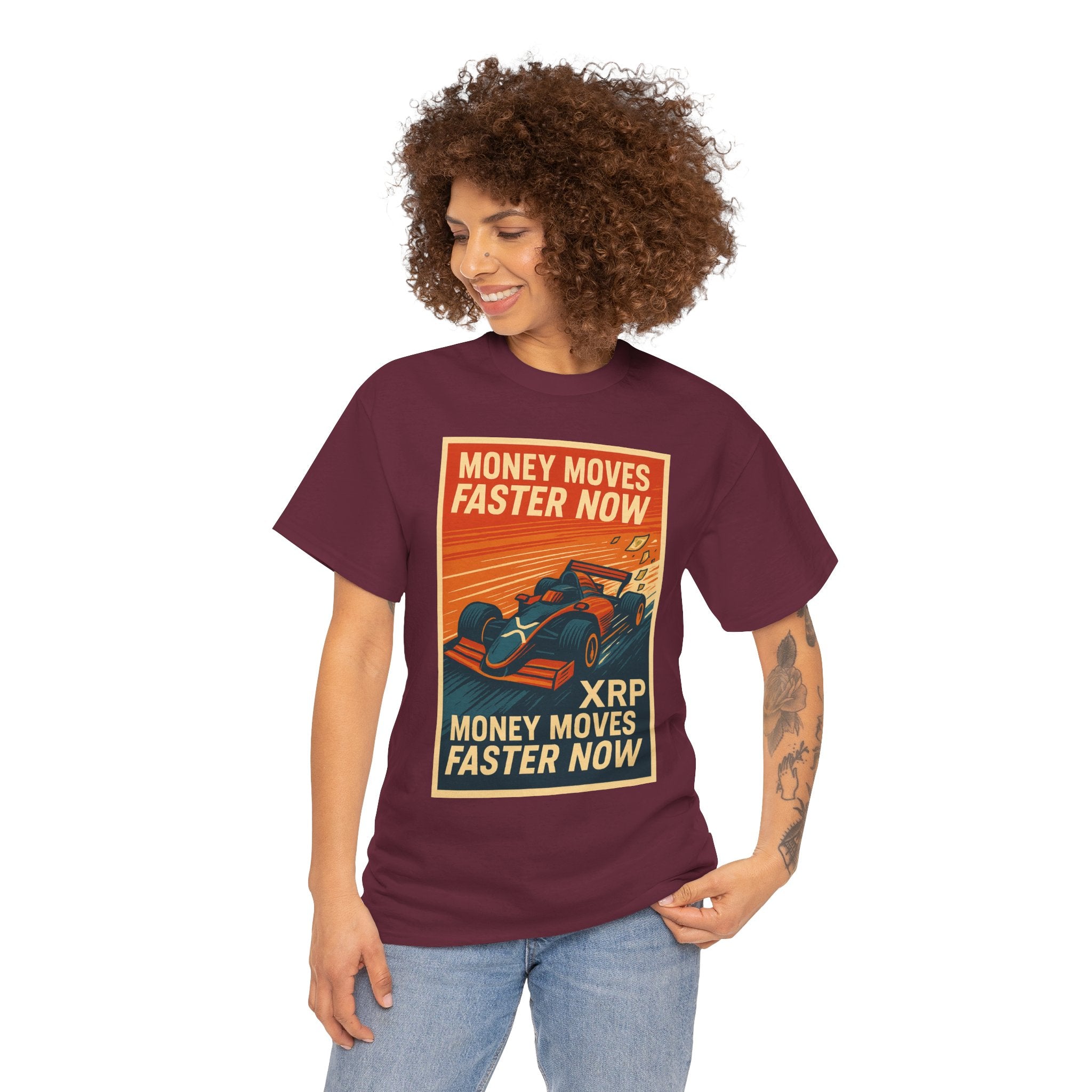 XRP 'Money Moves Faster Now' Racing Tee — Crypto Enthusiast T-Shirt