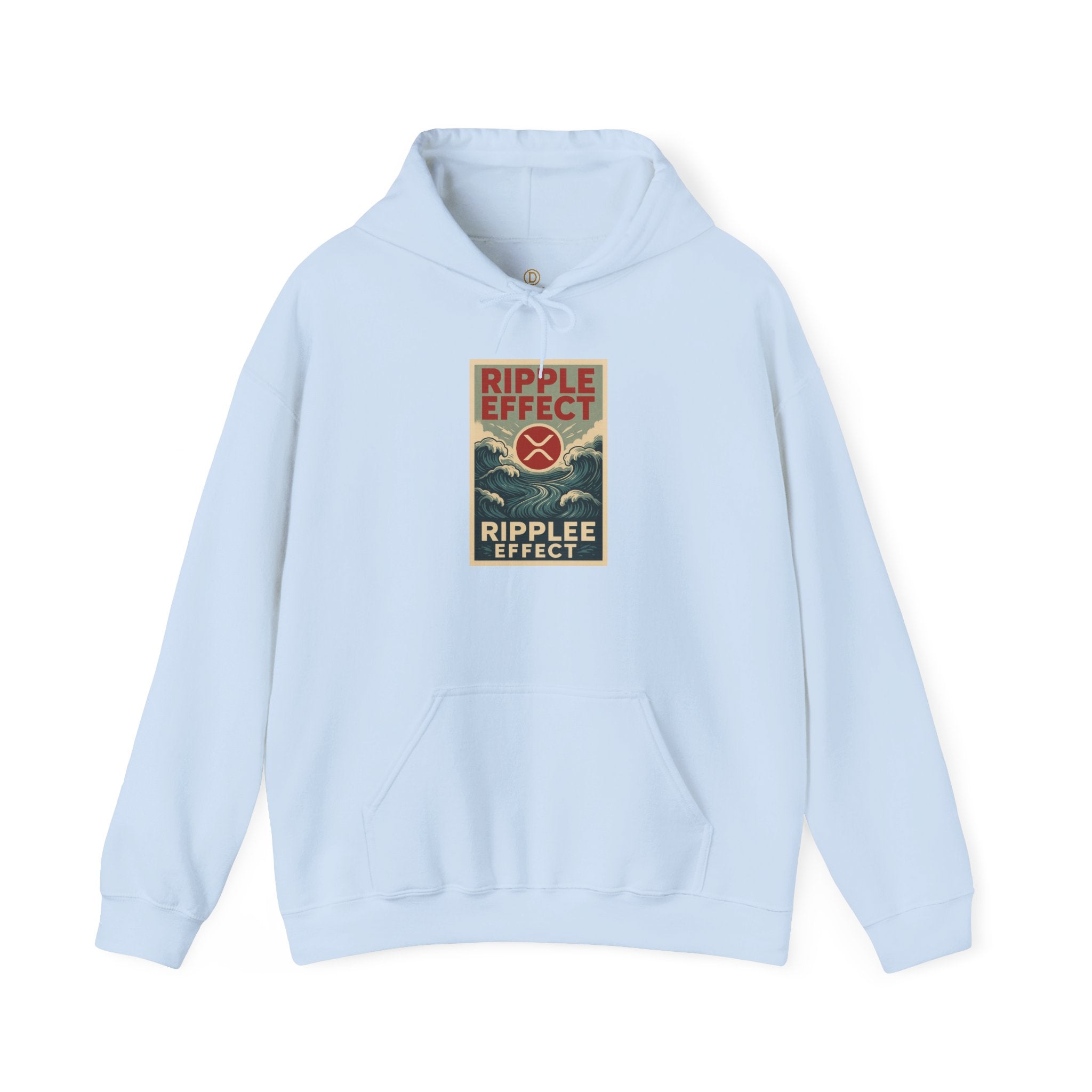 Ripple Effect Hoodie – Vintage Ocean Wave Graphic Hooded Sweatshirt