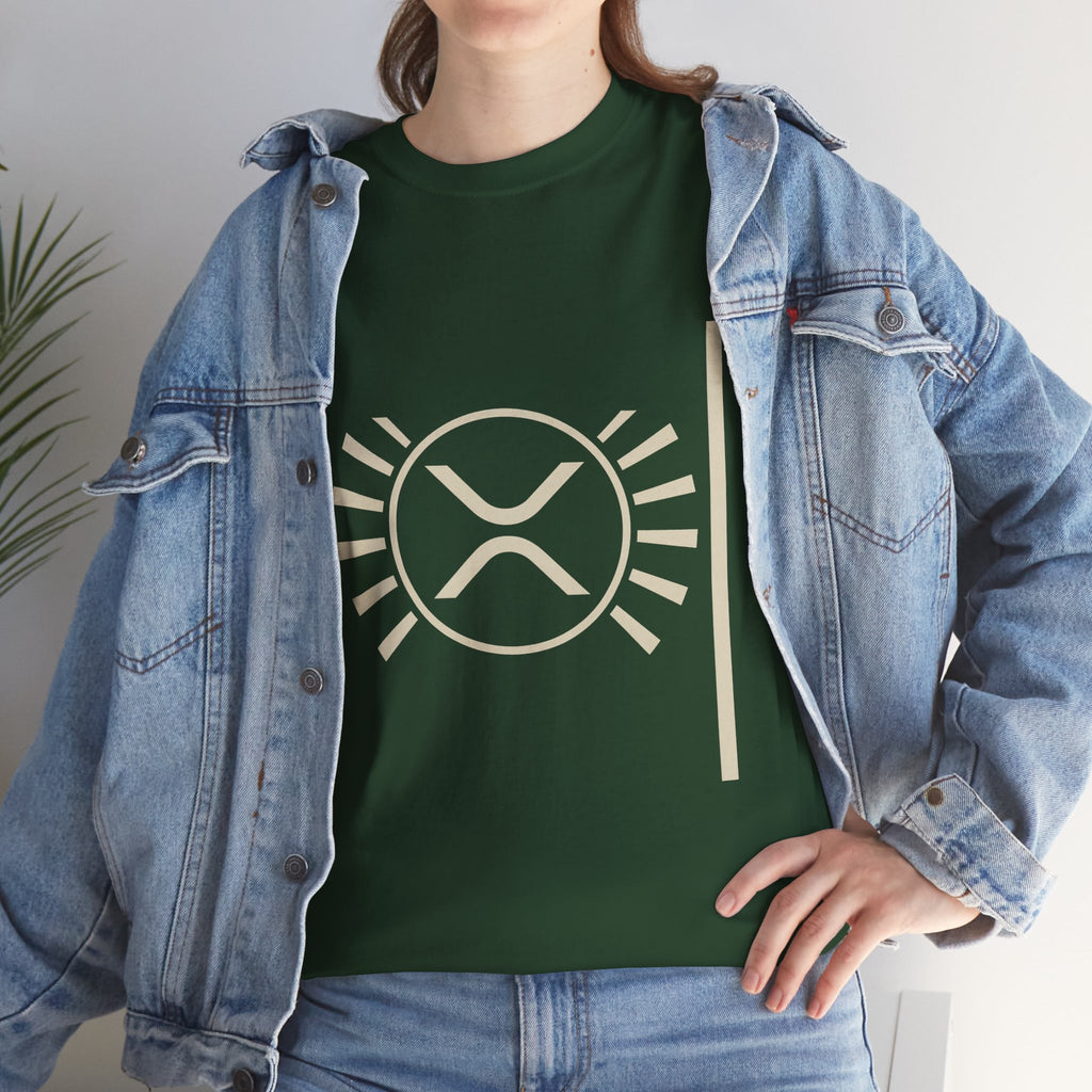 XRP Sun Logo T‑Shirt — Minimal Crypto Ripple Tee