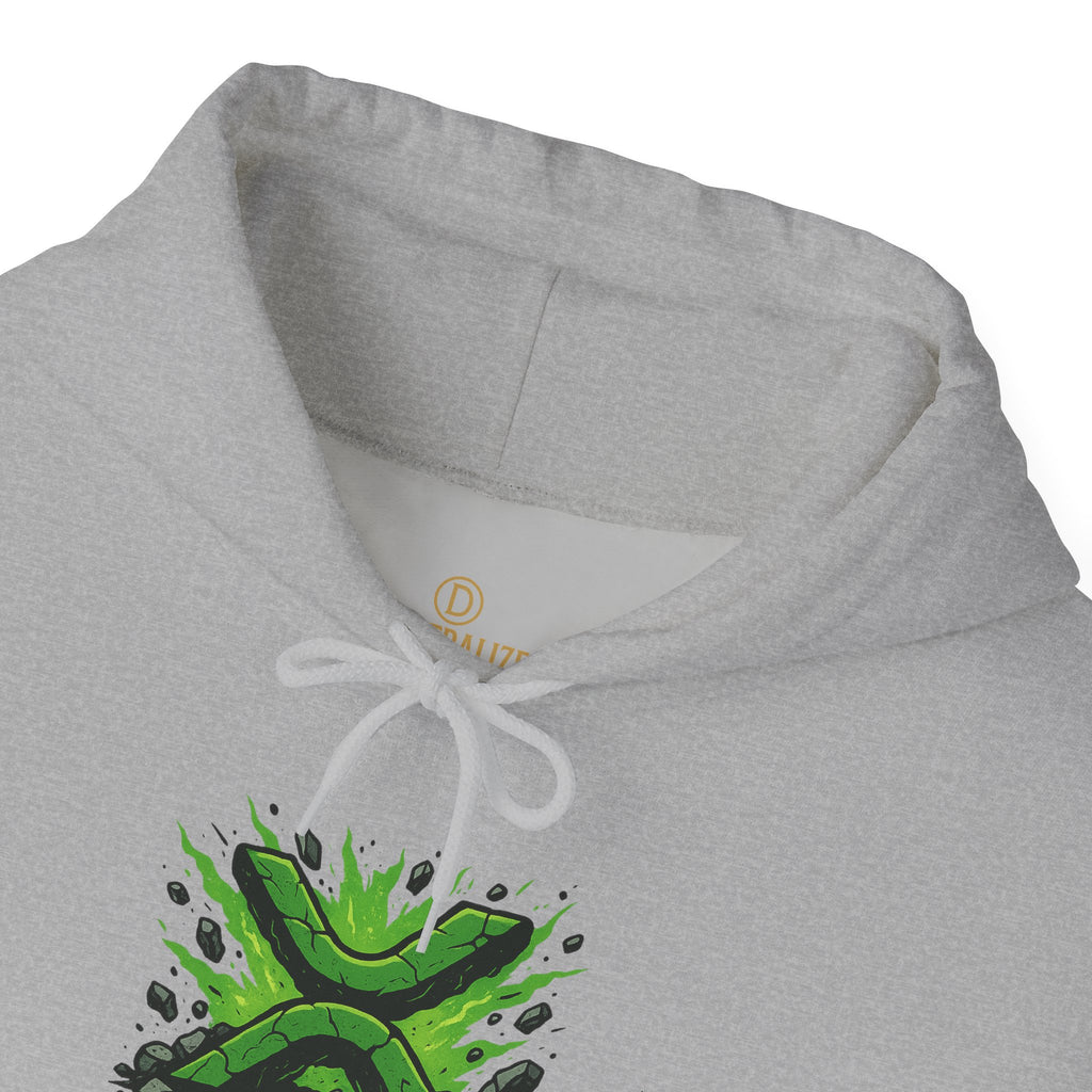 Built Different Hoodie — Graphic Green X Logo Pullover